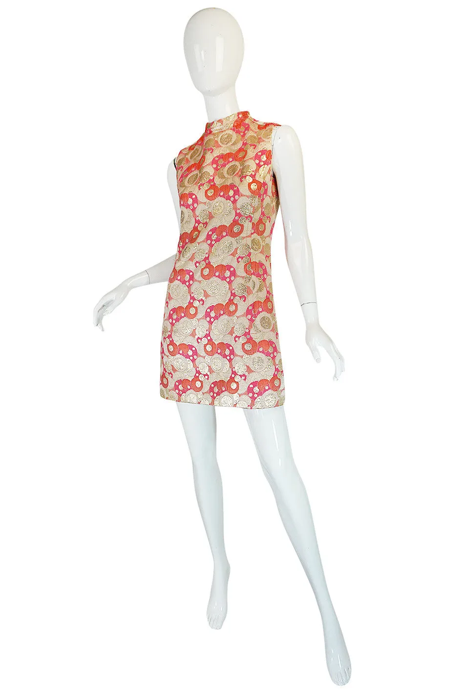 1960s Pink Metallic Pat Sandler Dress & Coat