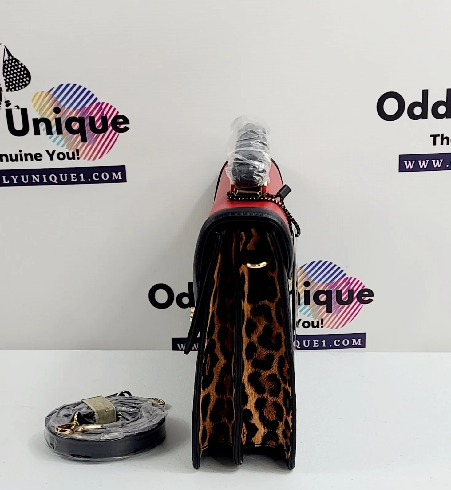 2in1 Leopard Two-Tone Handbag Set