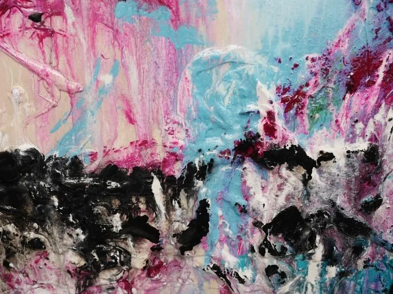 A Perfect Start 120cm x 120cm Pink Abstract Painting (SOLD)