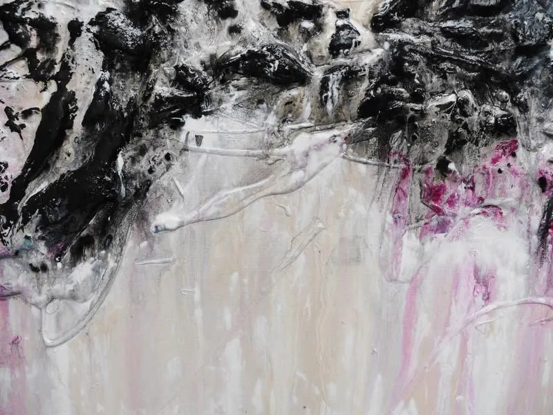 A Perfect Start 120cm x 120cm Pink Abstract Painting (SOLD)
