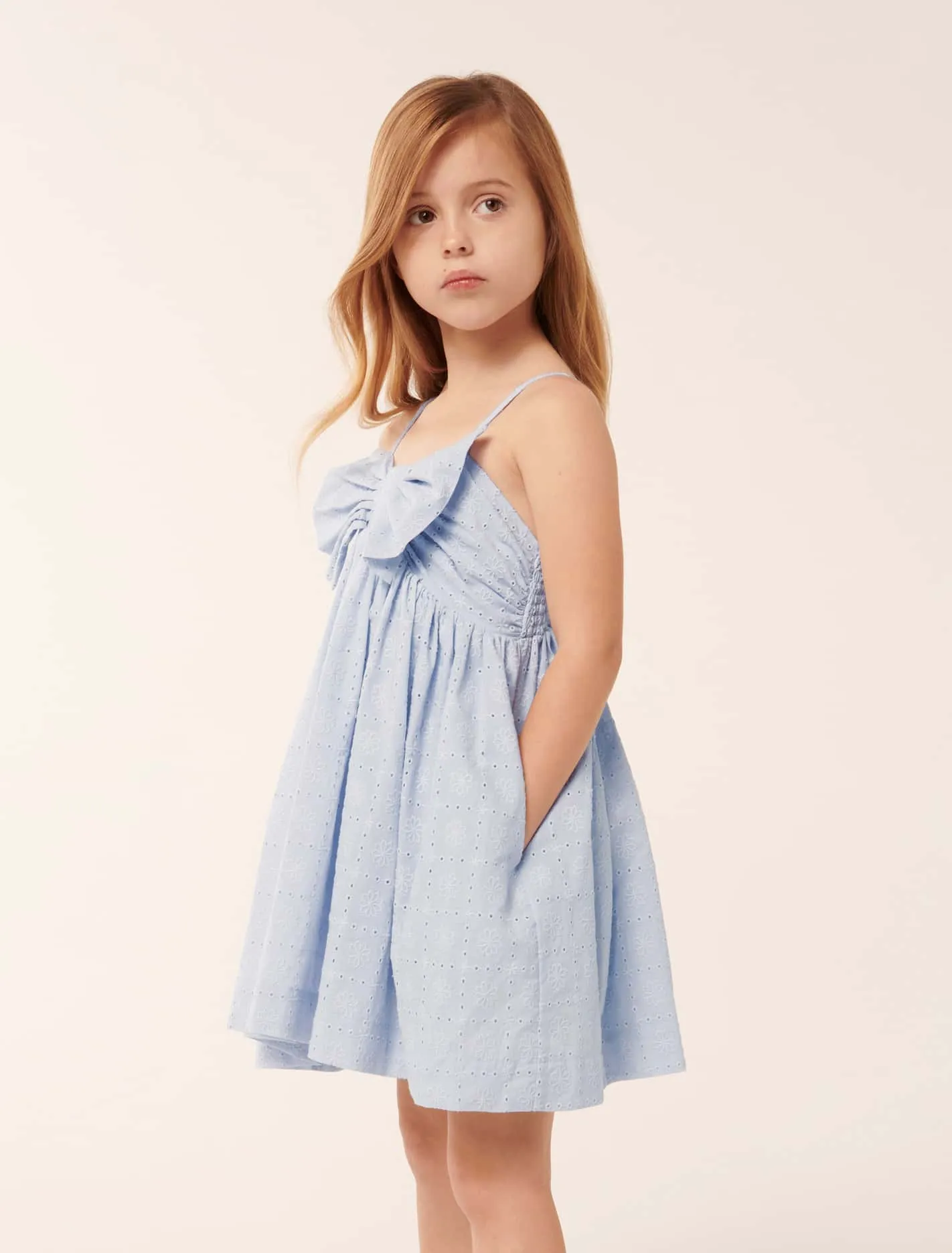 Adeline Bow Girls Dress