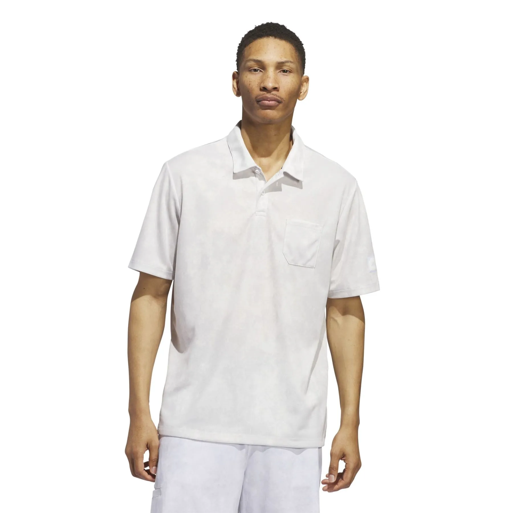 Adicross Polo Print Design with Chest Pocket Grey One - SS24