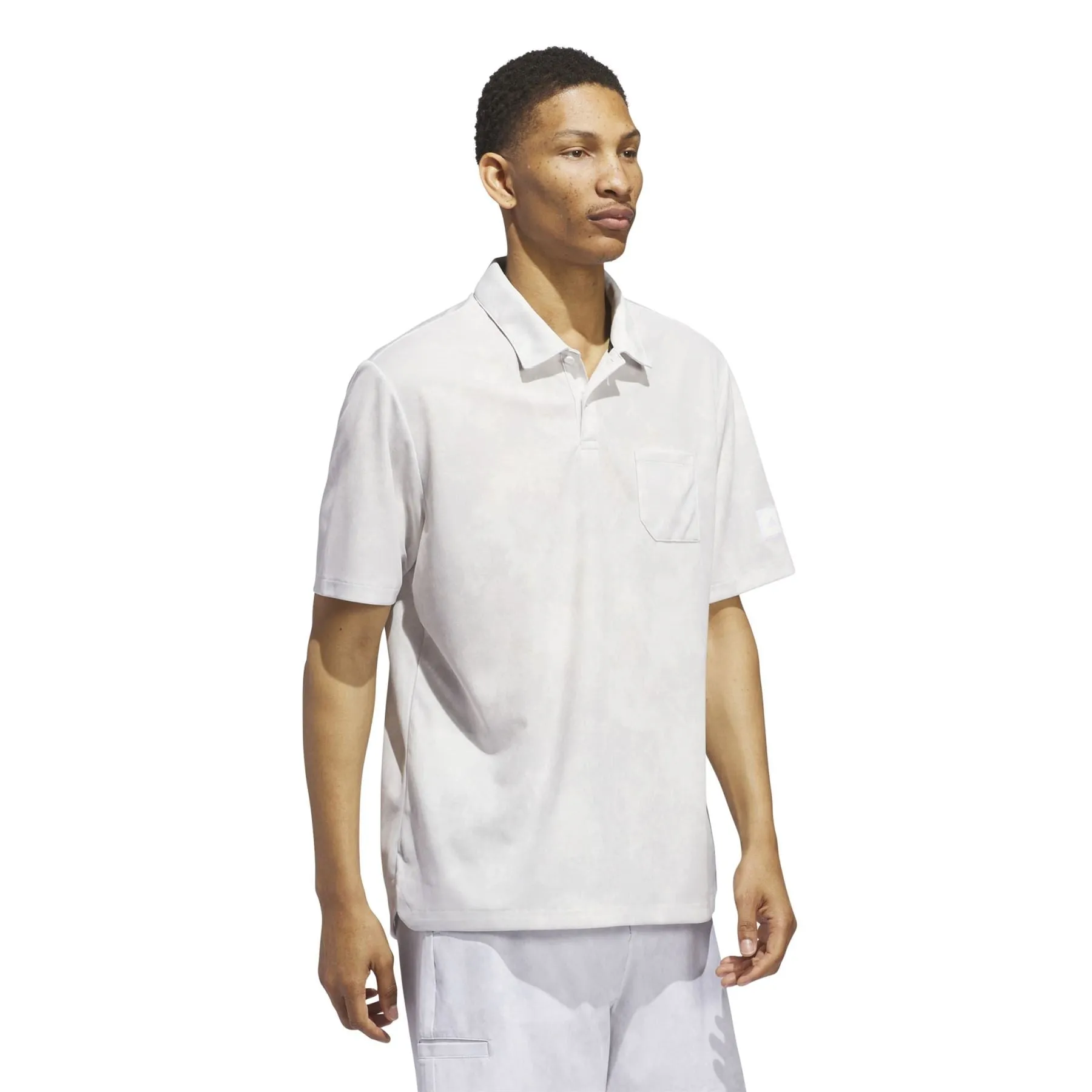 Adicross Polo Print Design with Chest Pocket Grey One - SS24