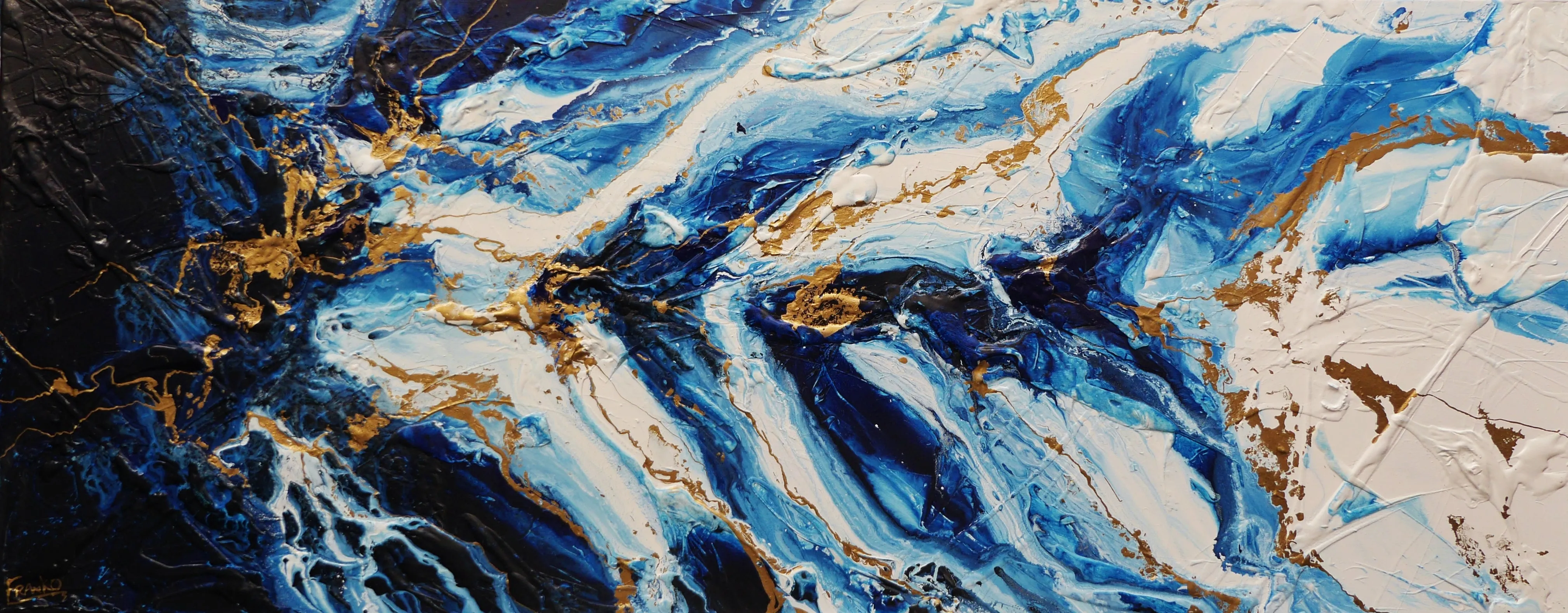 Admiral Sass 200cm x 80cm Textured Abstract Painting (SOLD)