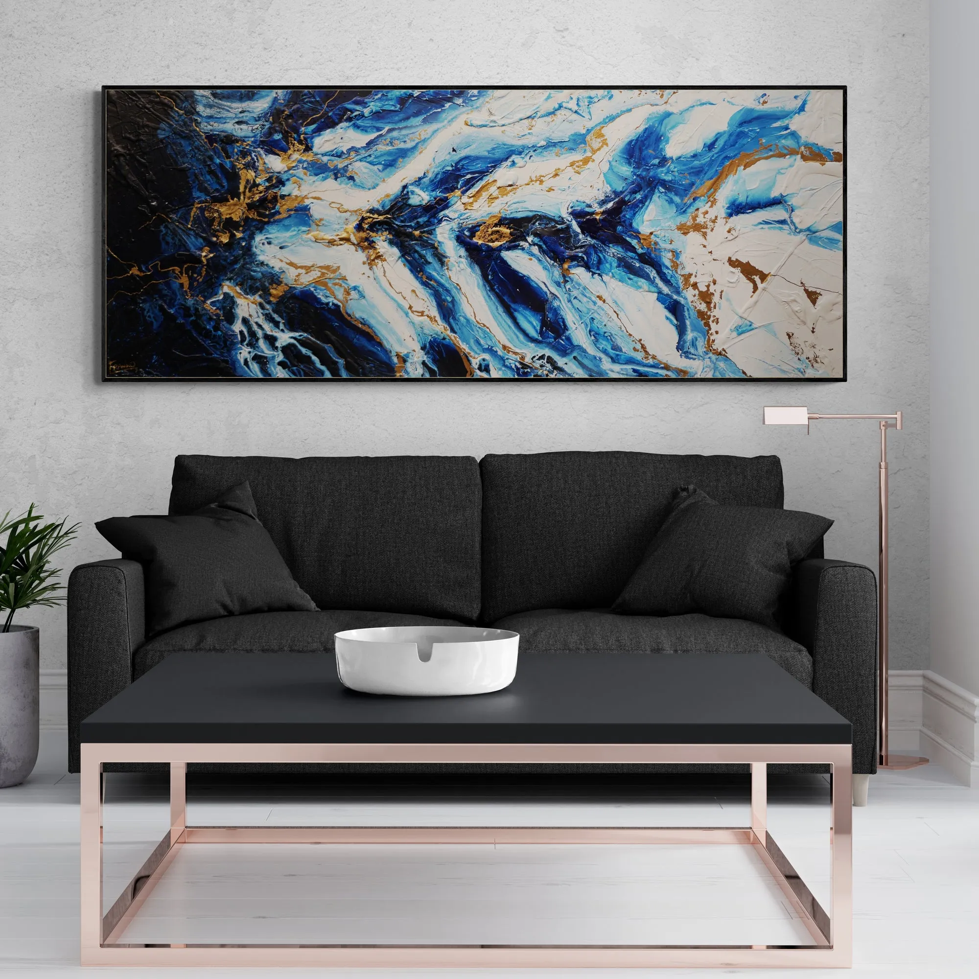 Admiral Sass 200cm x 80cm Textured Abstract Painting (SOLD)