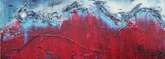 Against The World 160cm x 60cm Abstract Painting Red