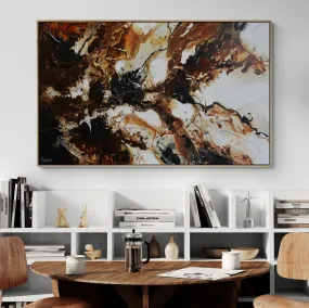 Almonds and Oxide 160cm x 100cm Rustic Textured Abstract Painting (SOLD)