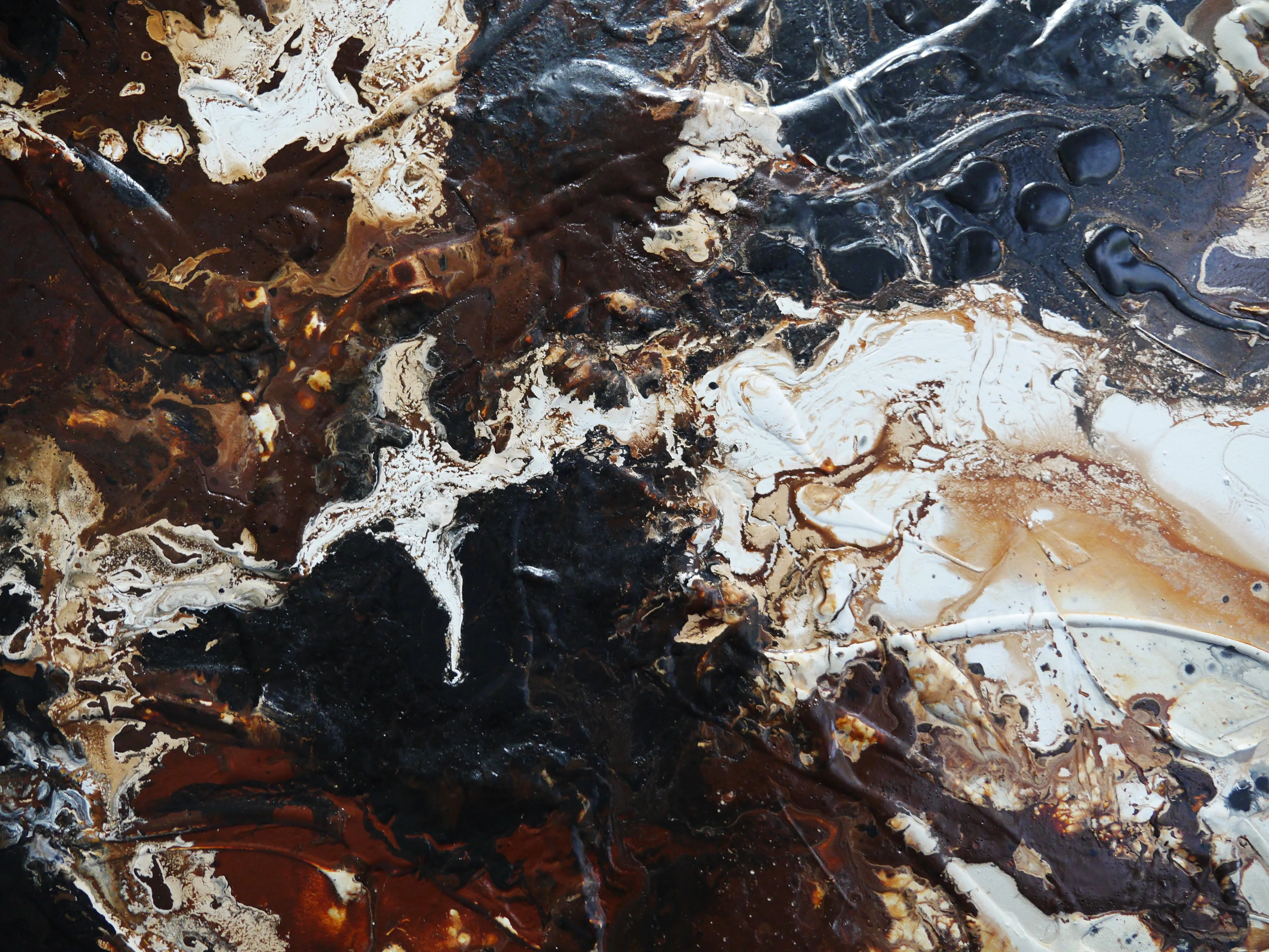 Almonds and Oxide 160cm x 100cm Rustic Textured Abstract Painting (SOLD)