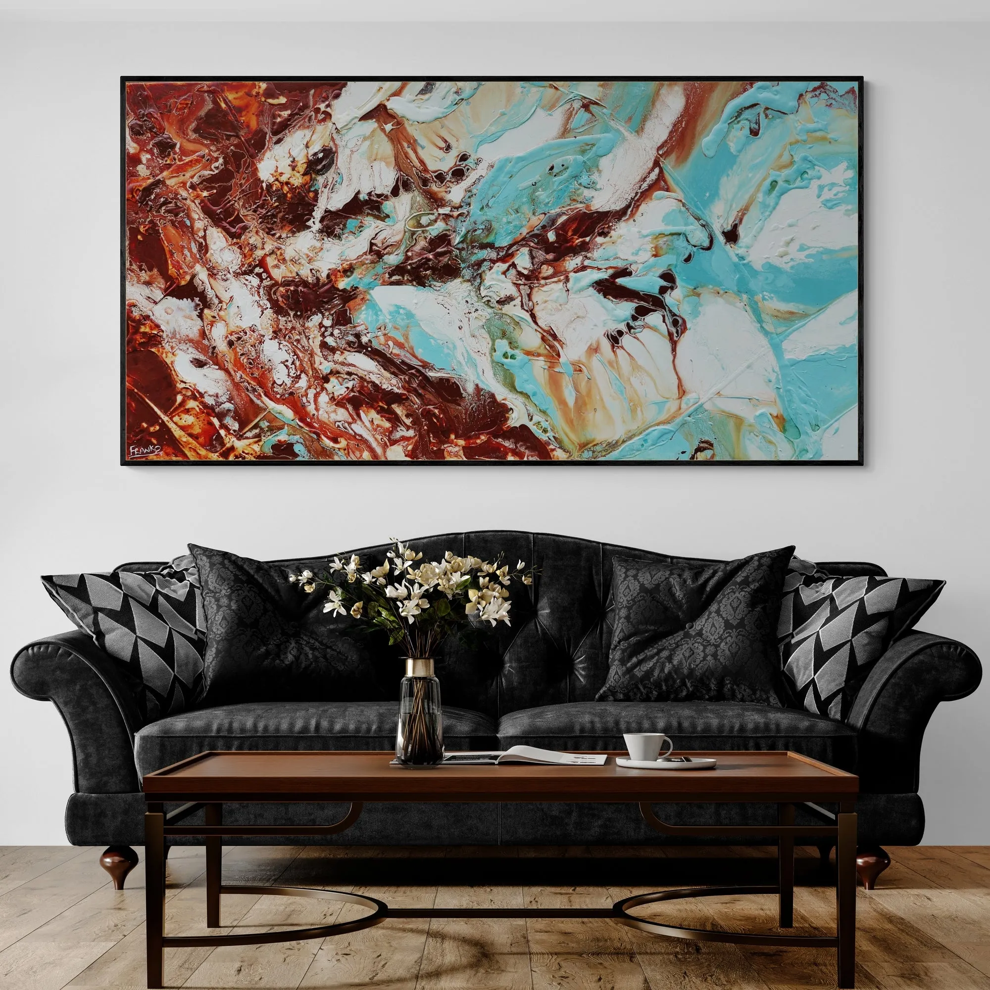 Altitude 190cm x 100cm Textured Abstract Painting (SOLD)