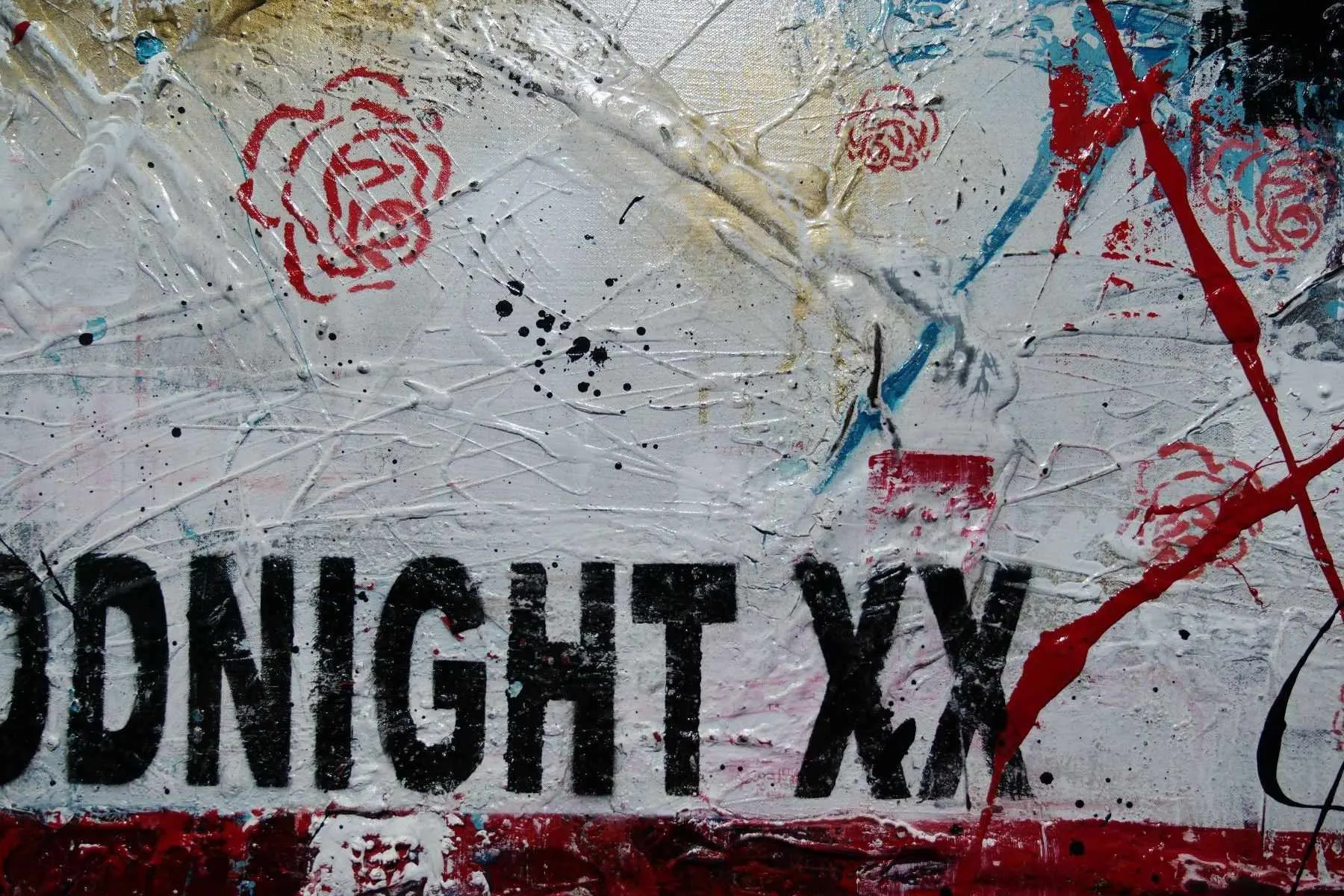 Always Forever 200cm x 80cm Always Kiss Me Goodnight Urban Pop Art Abstract Painting (SOLD)