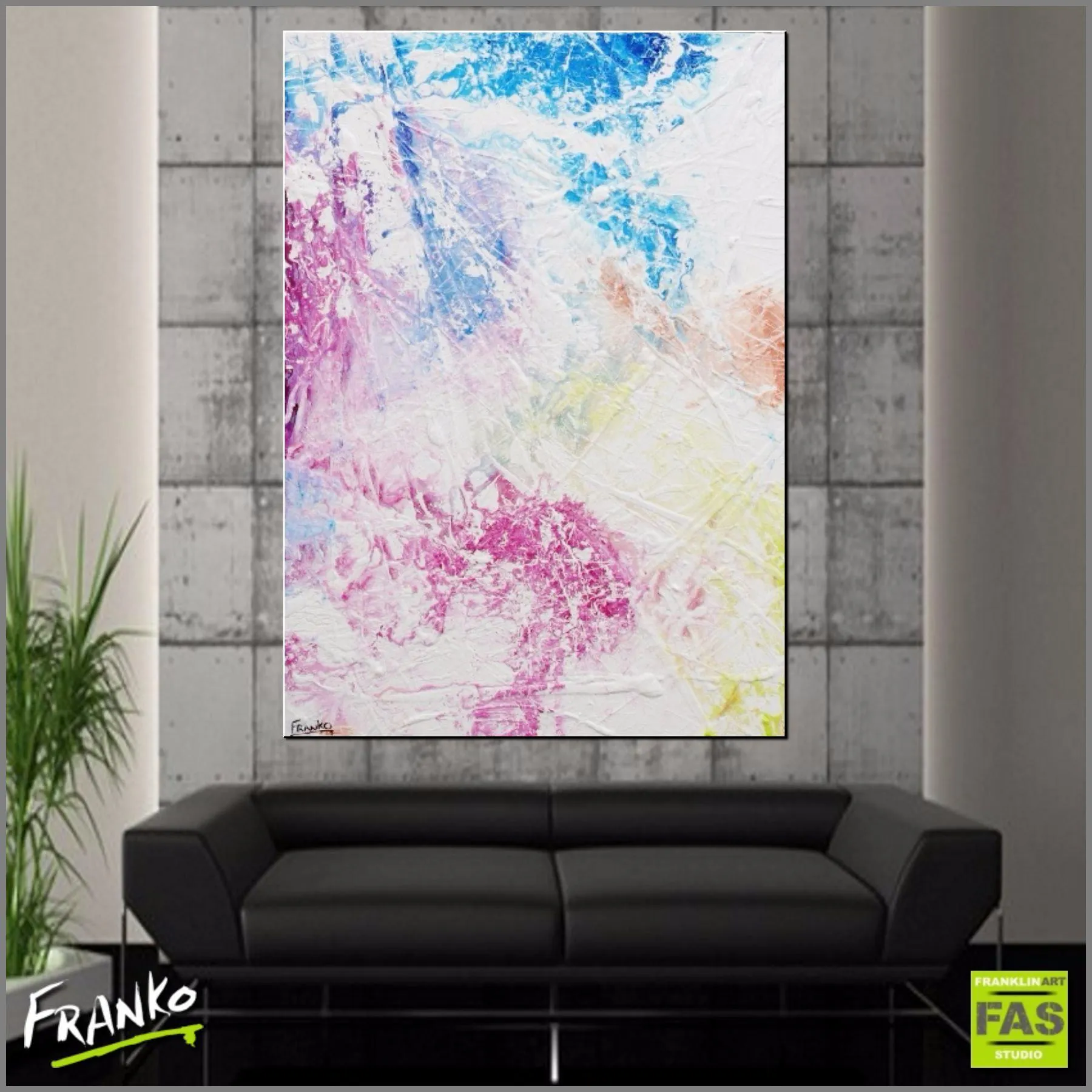 Always Love You 140cm x 100cm Colourful Abstract Painting (SOLD)