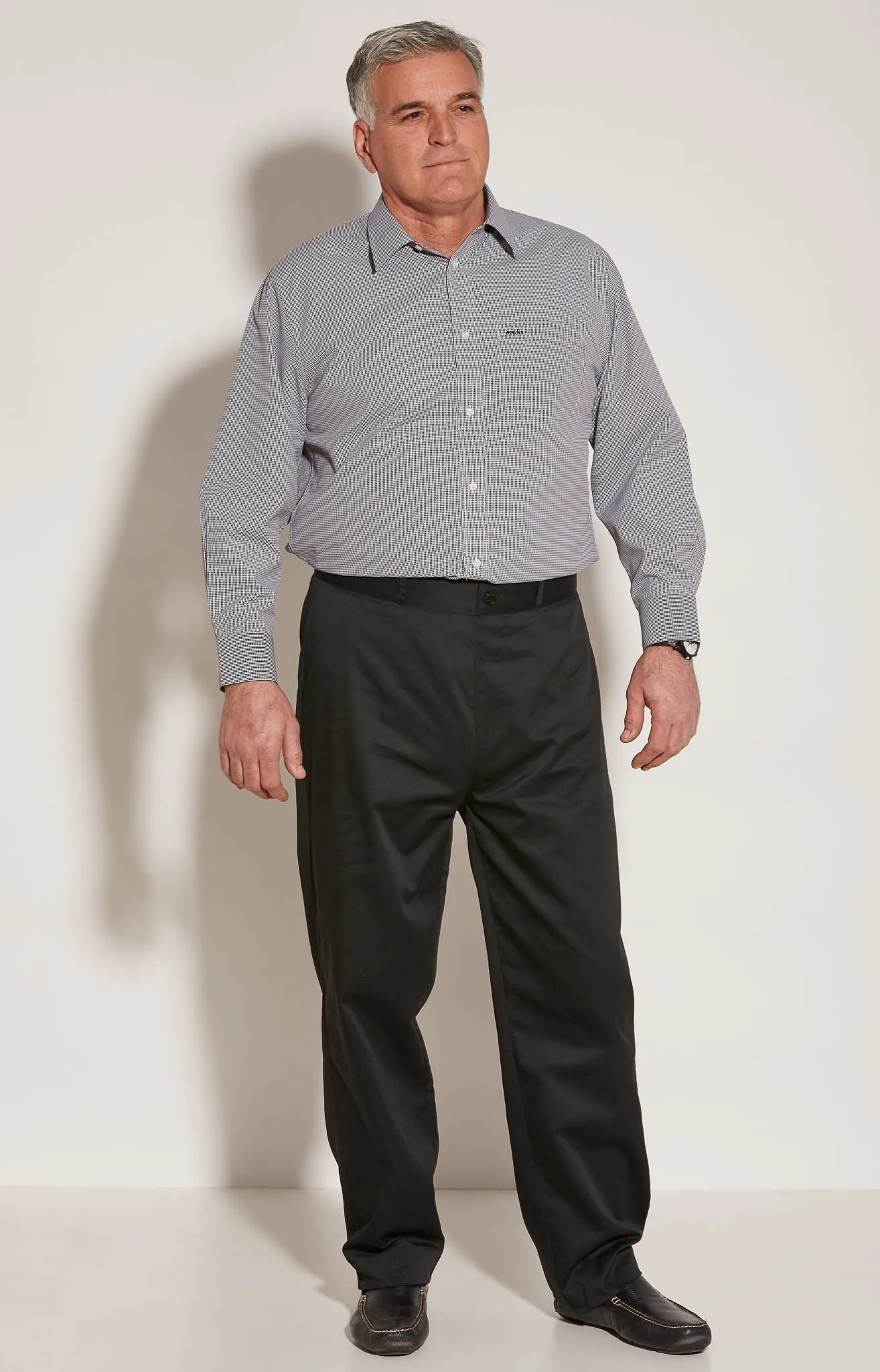 Assisted Dressing Dress Shirt for Senior Men