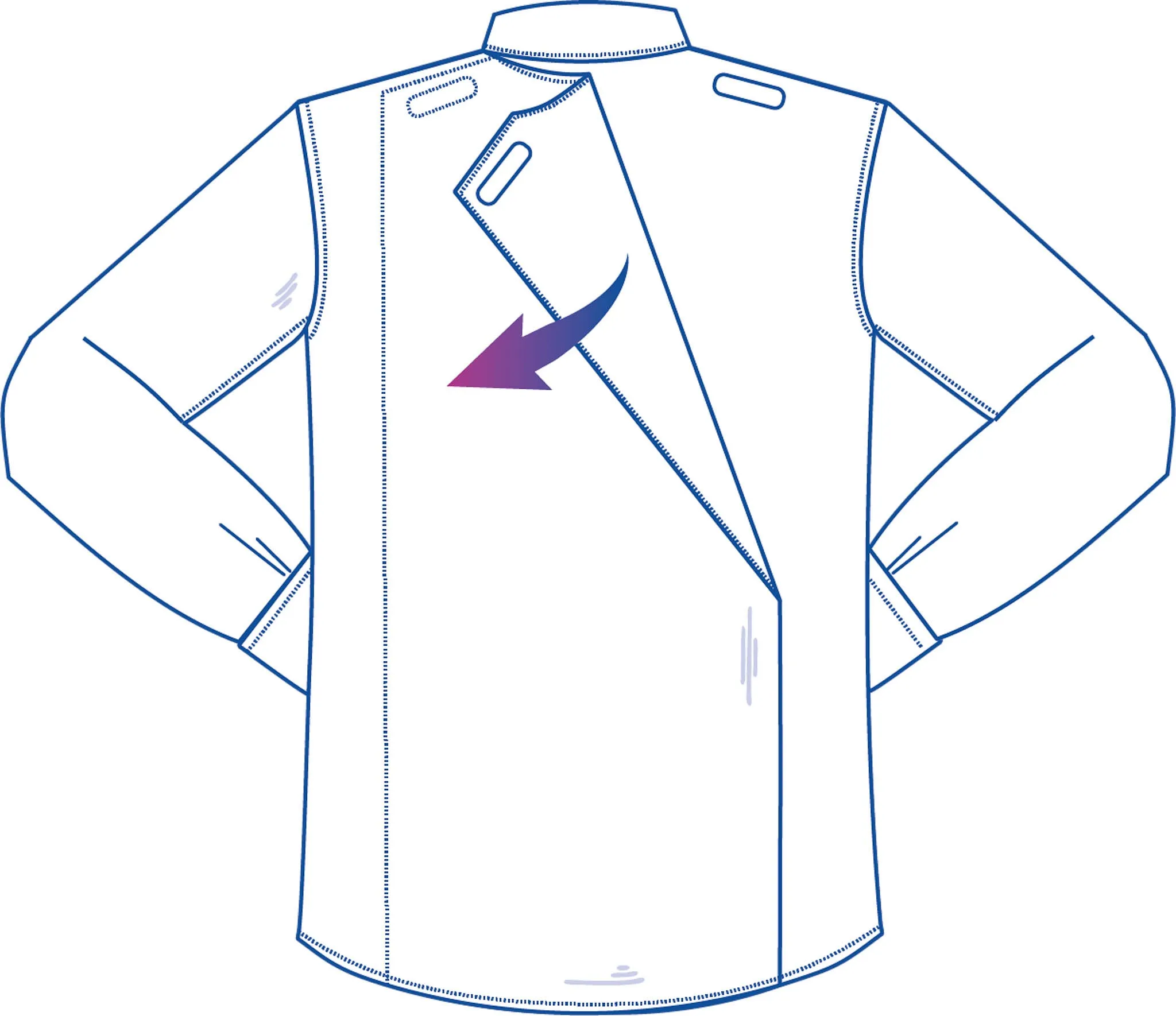 Assisted Dressing Dress Shirt for Senior Men