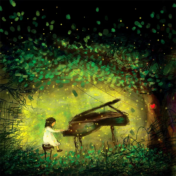 Bibsisita Wristlet - Magical Piano