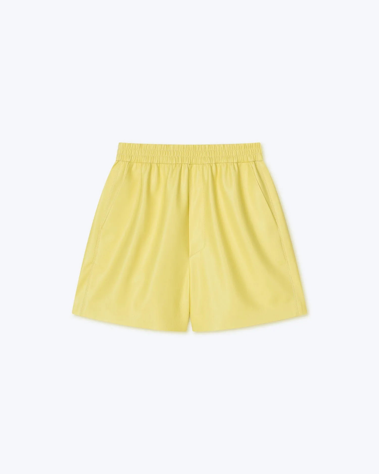Brenna - Sale Okobor™ Alt-Leather Shorts - Yellow