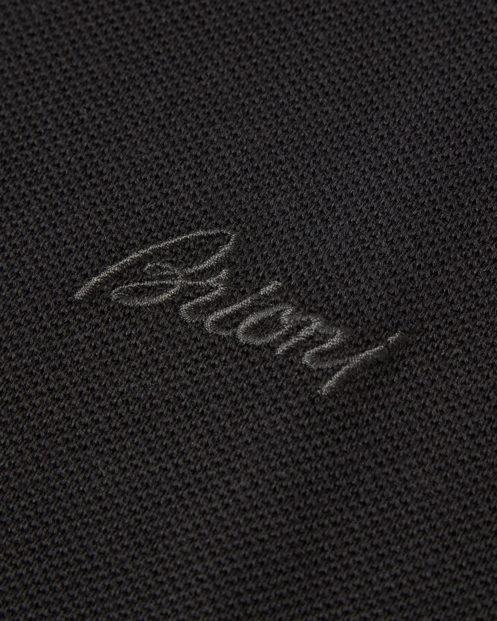 Brioni Short Sleeve Brioni Logo Pique Polo (Black)