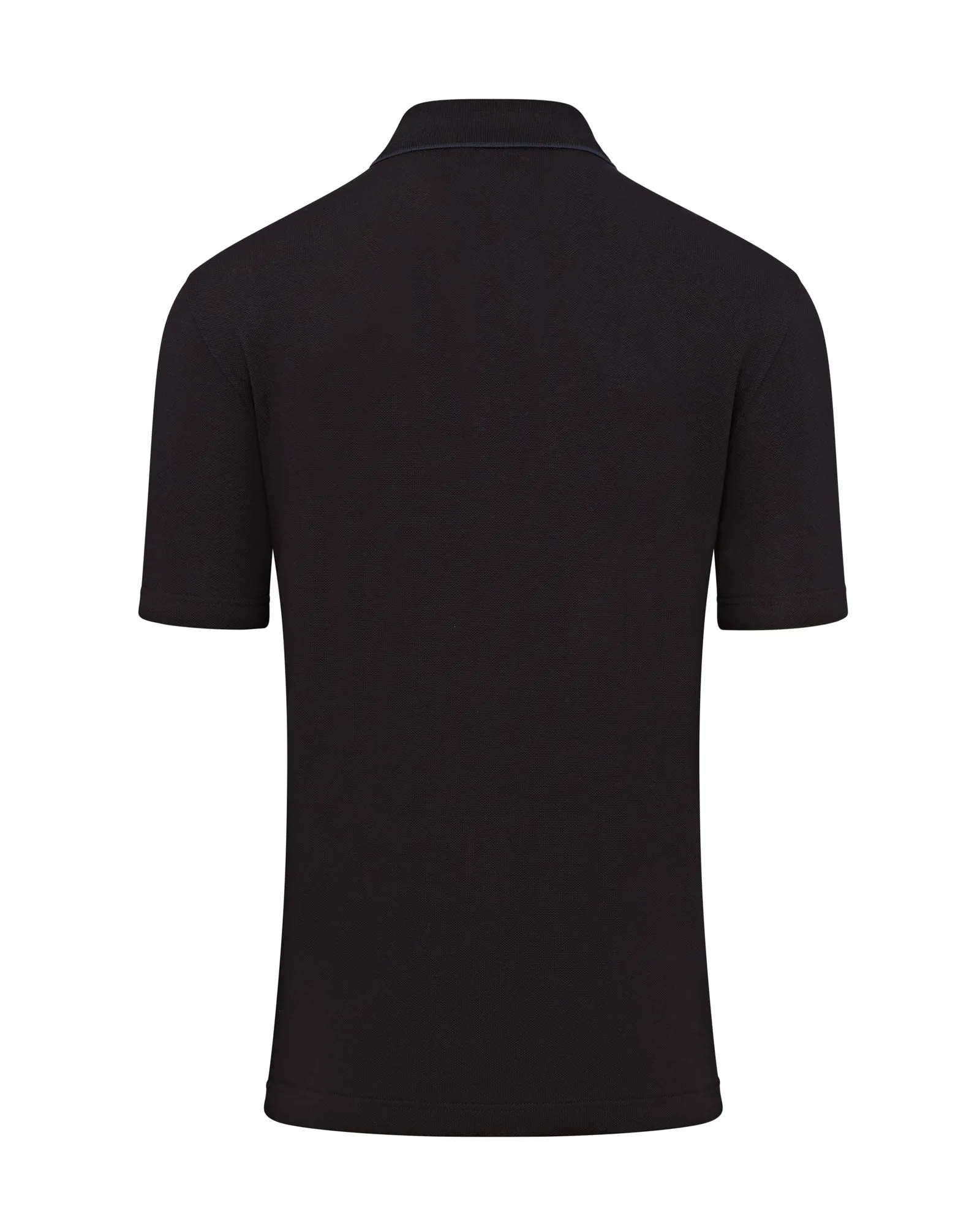 Brioni Short Sleeve Brioni Logo Pique Polo (Black)