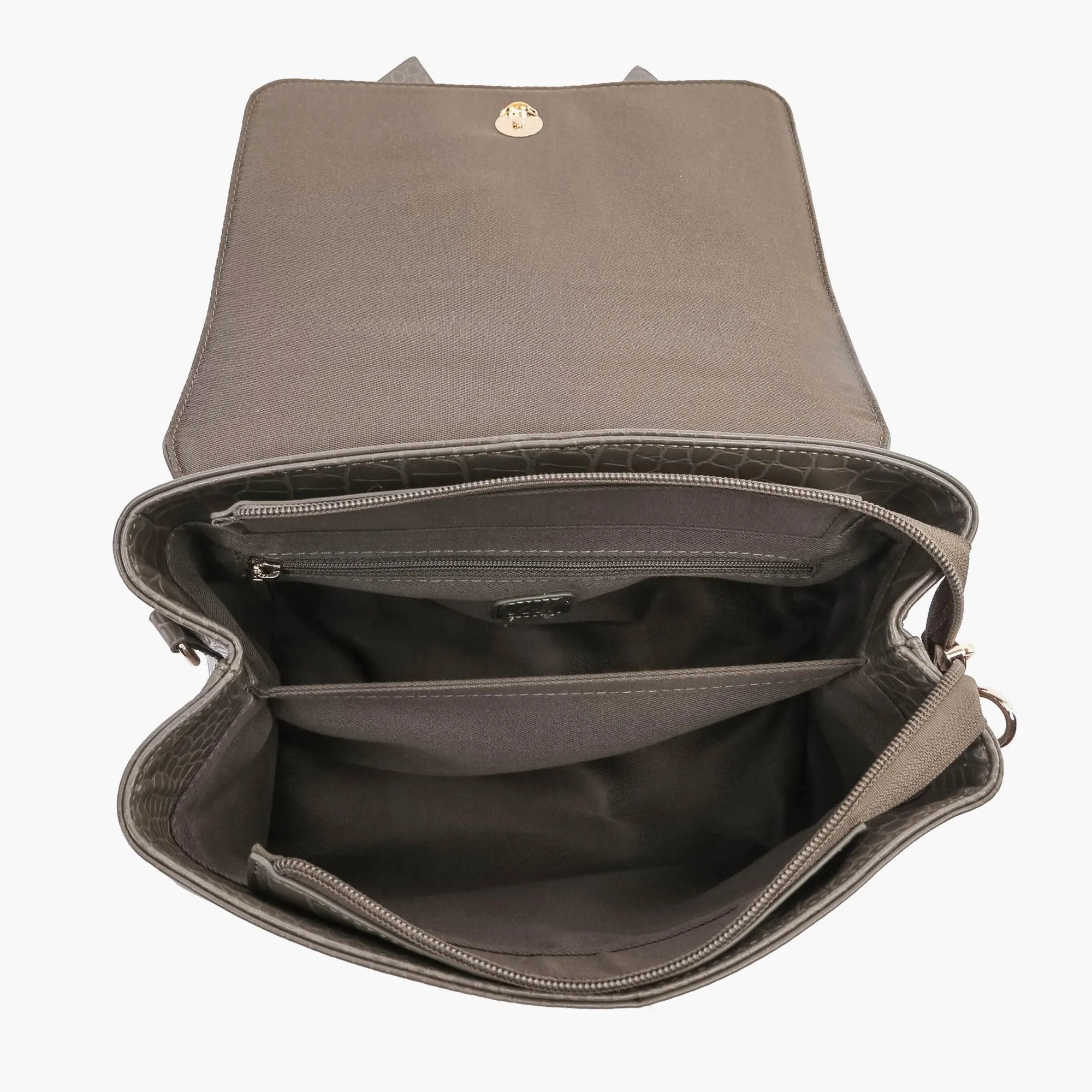 Celia Double Bowtie Vegan Embossed Crossbody Bag
