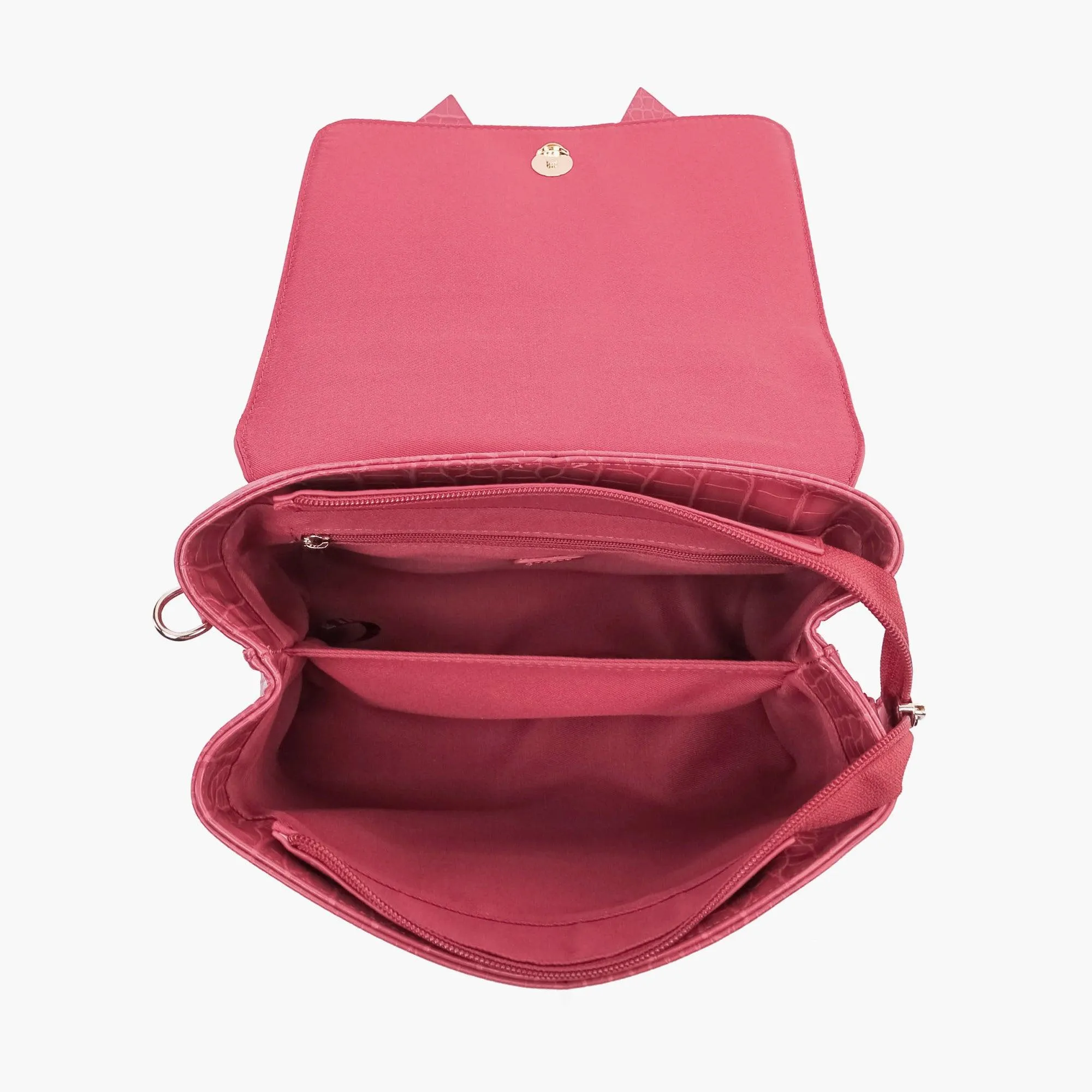 Celia Double Bowtie Vegan Embossed Crossbody Bag