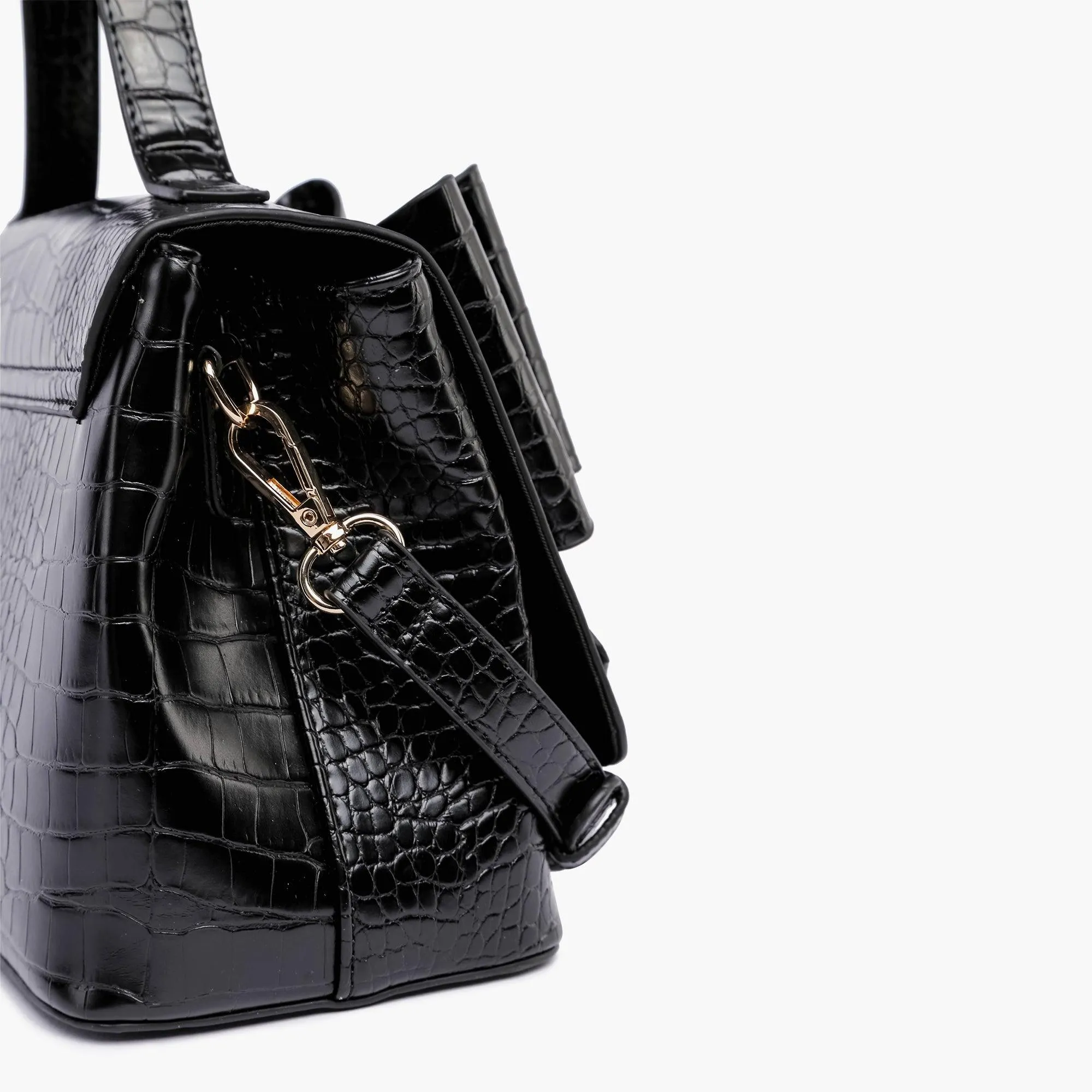 Celia Double Bowtie Vegan Embossed Crossbody Bag