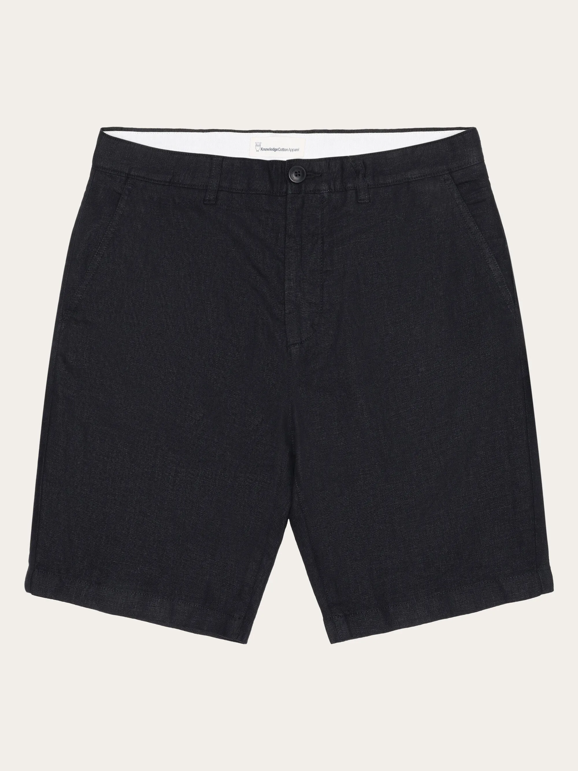 CHUCK regular linen shorts - GOTS/Vegan - Black Jet