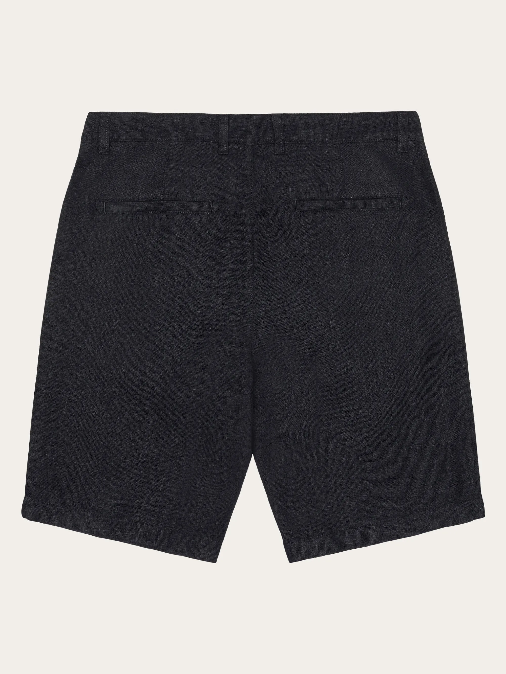 CHUCK regular linen shorts - GOTS/Vegan - Black Jet