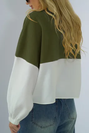 Colorblock Splicing Zipper Fleece Short Winter Outfits Jacket