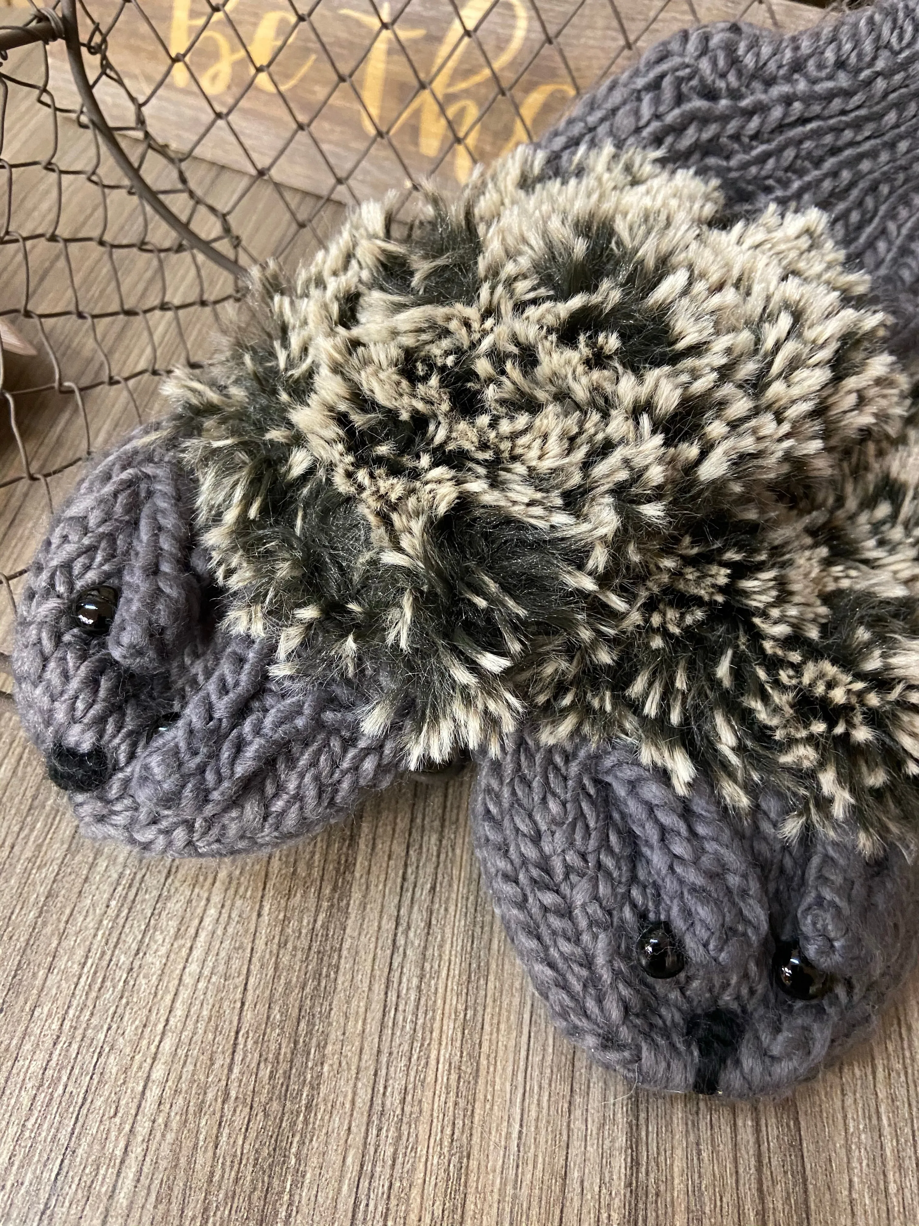 Critter Mittens-Hedgehog