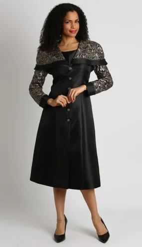 Diana Couture Church Dress 8182-Black/Gold