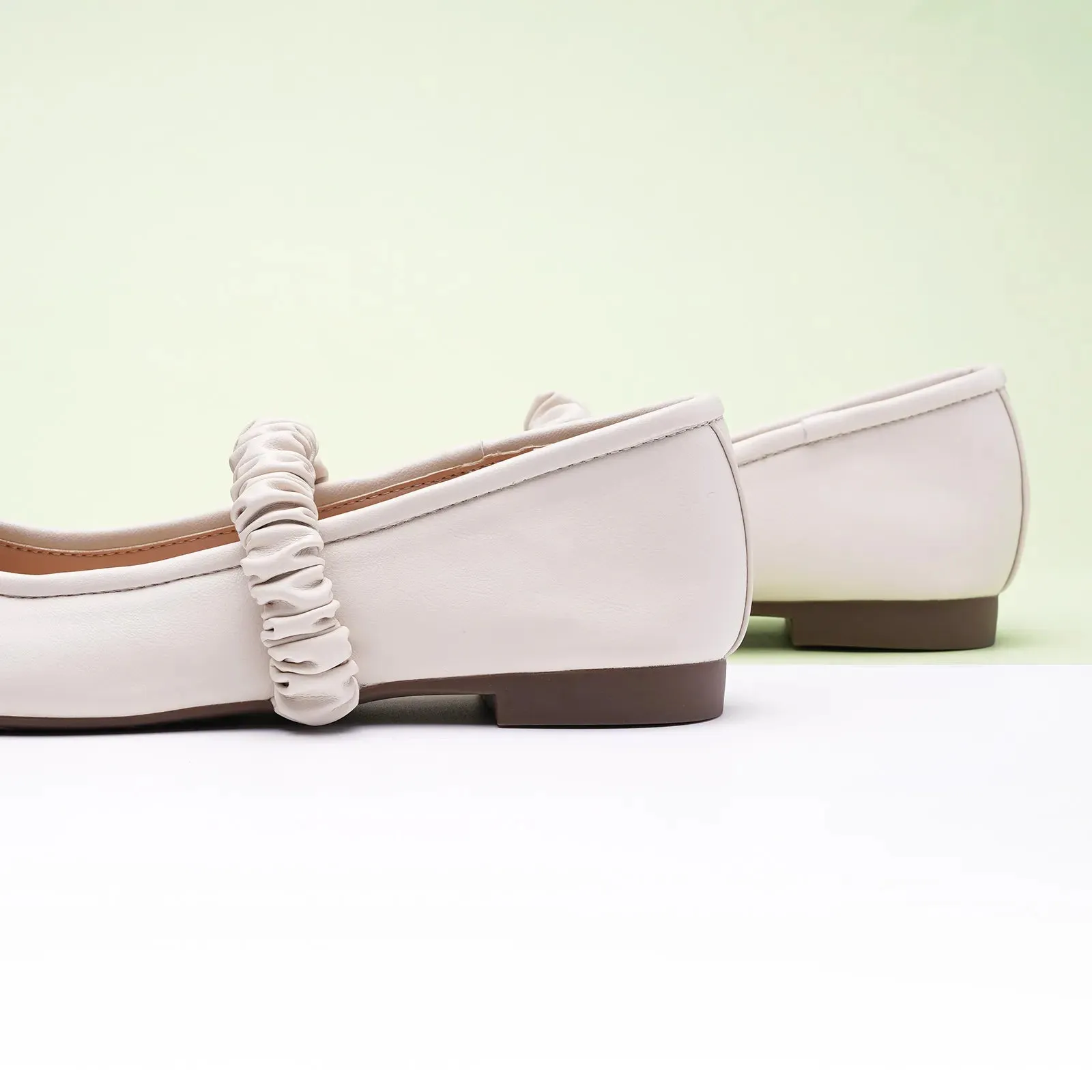 Elastic Strap Mary Jane (Clara) Matte White