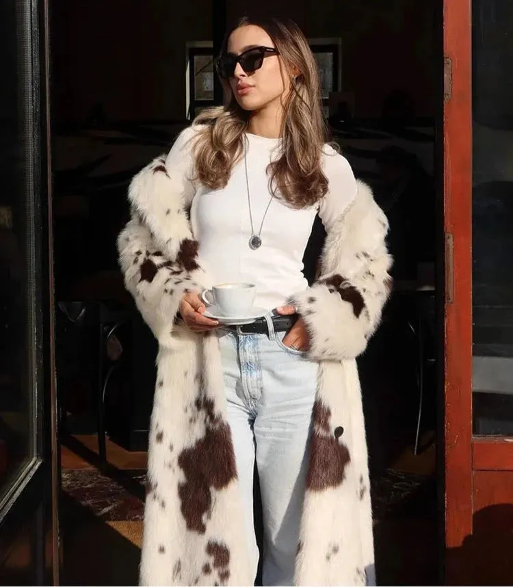 Emma - Long faux fur coat