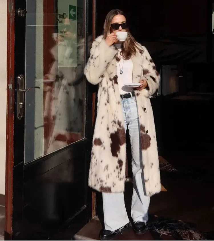 Emma - Long faux fur coat