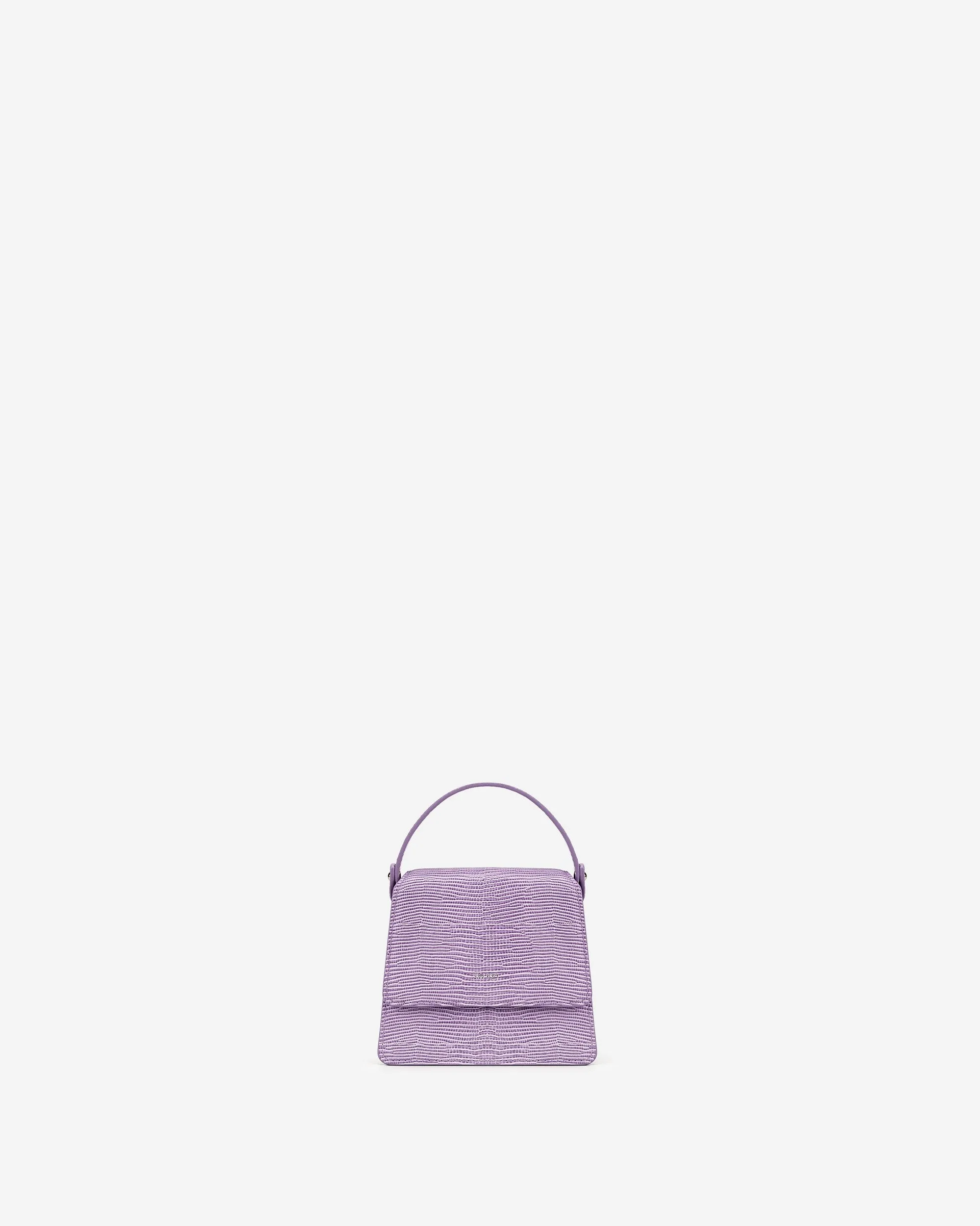 Fae Mini Top Handle Bag - Purple Lizard