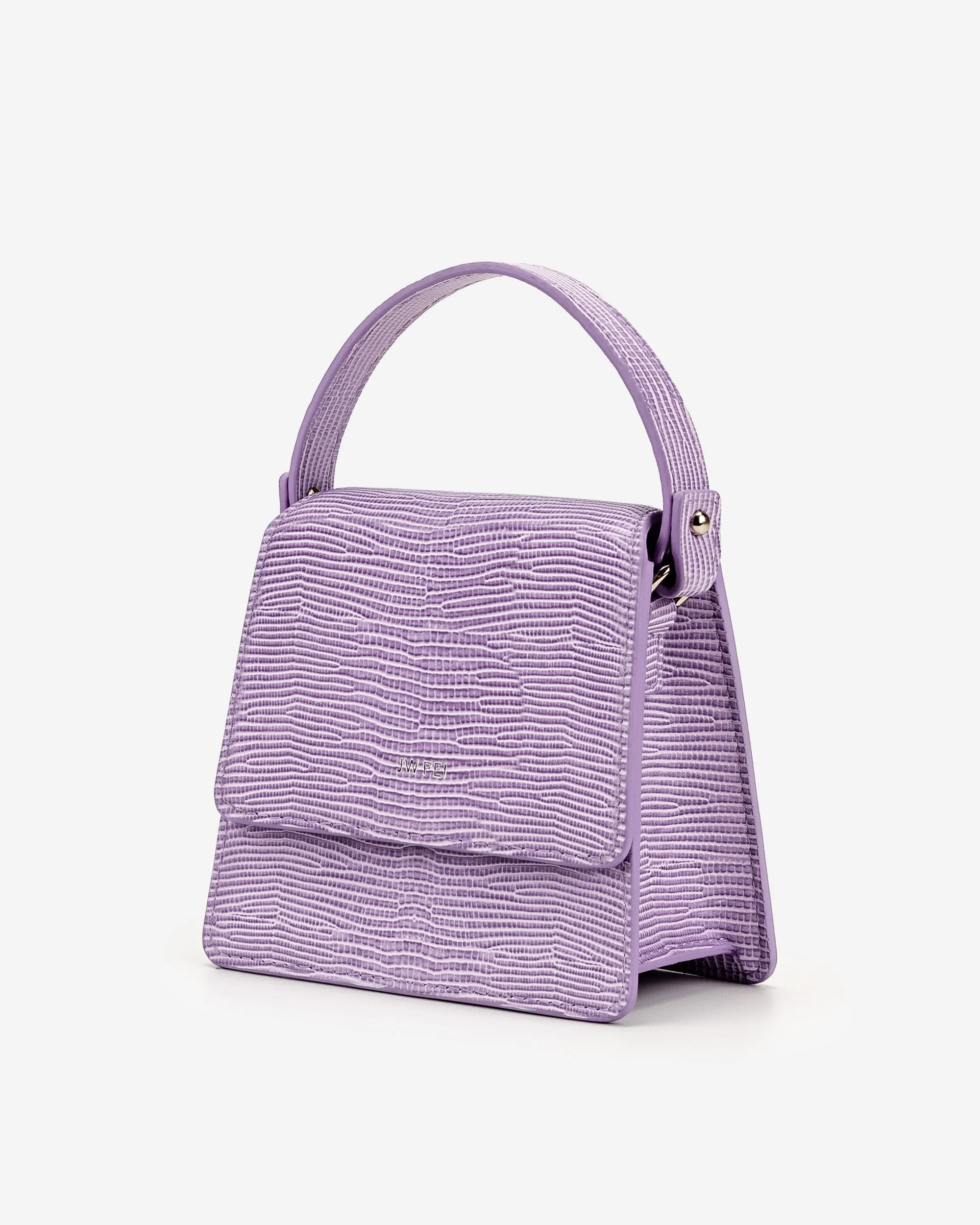 Fae Mini Top Handle Bag - Purple Lizard