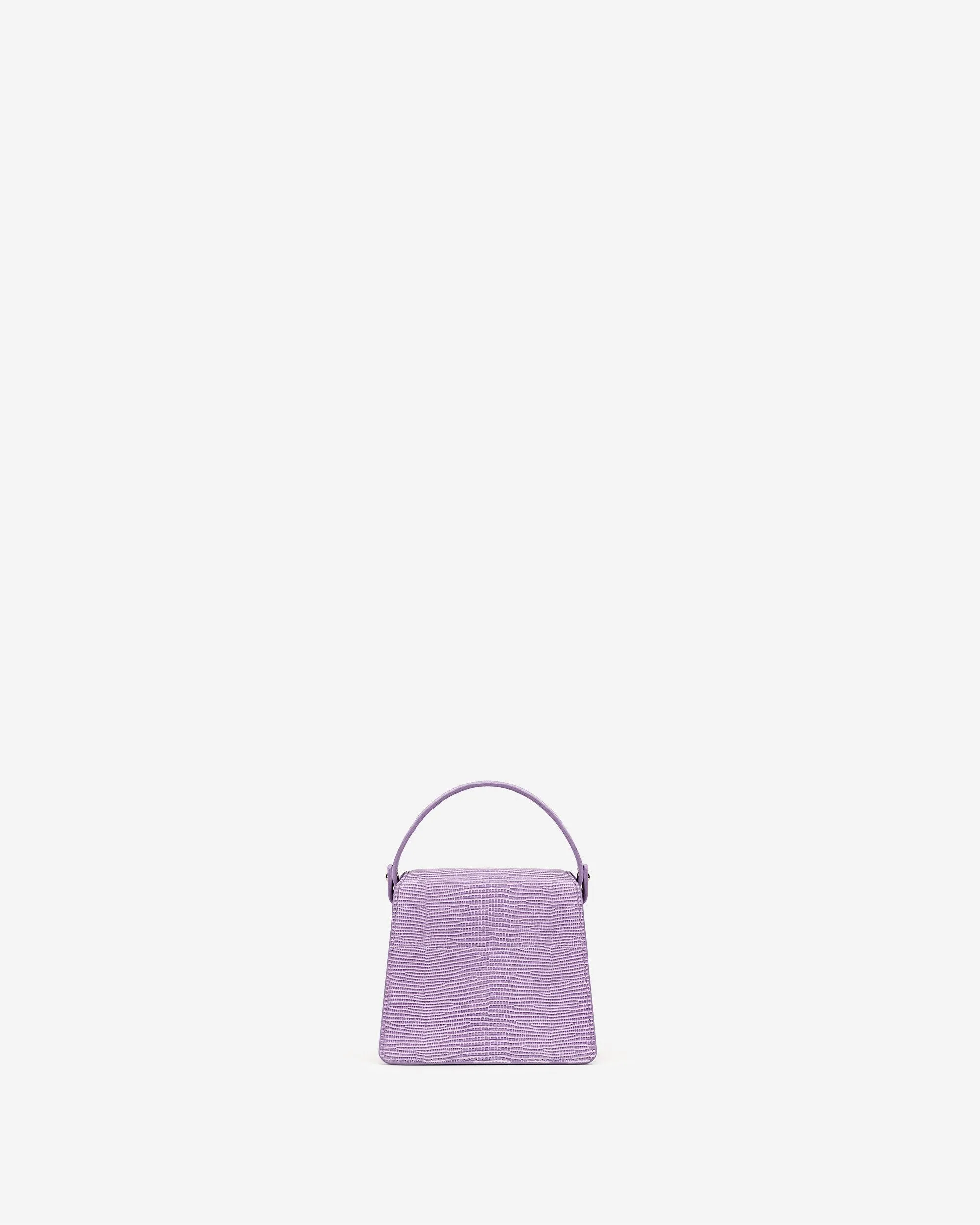 Fae Mini Top Handle Bag - Purple Lizard