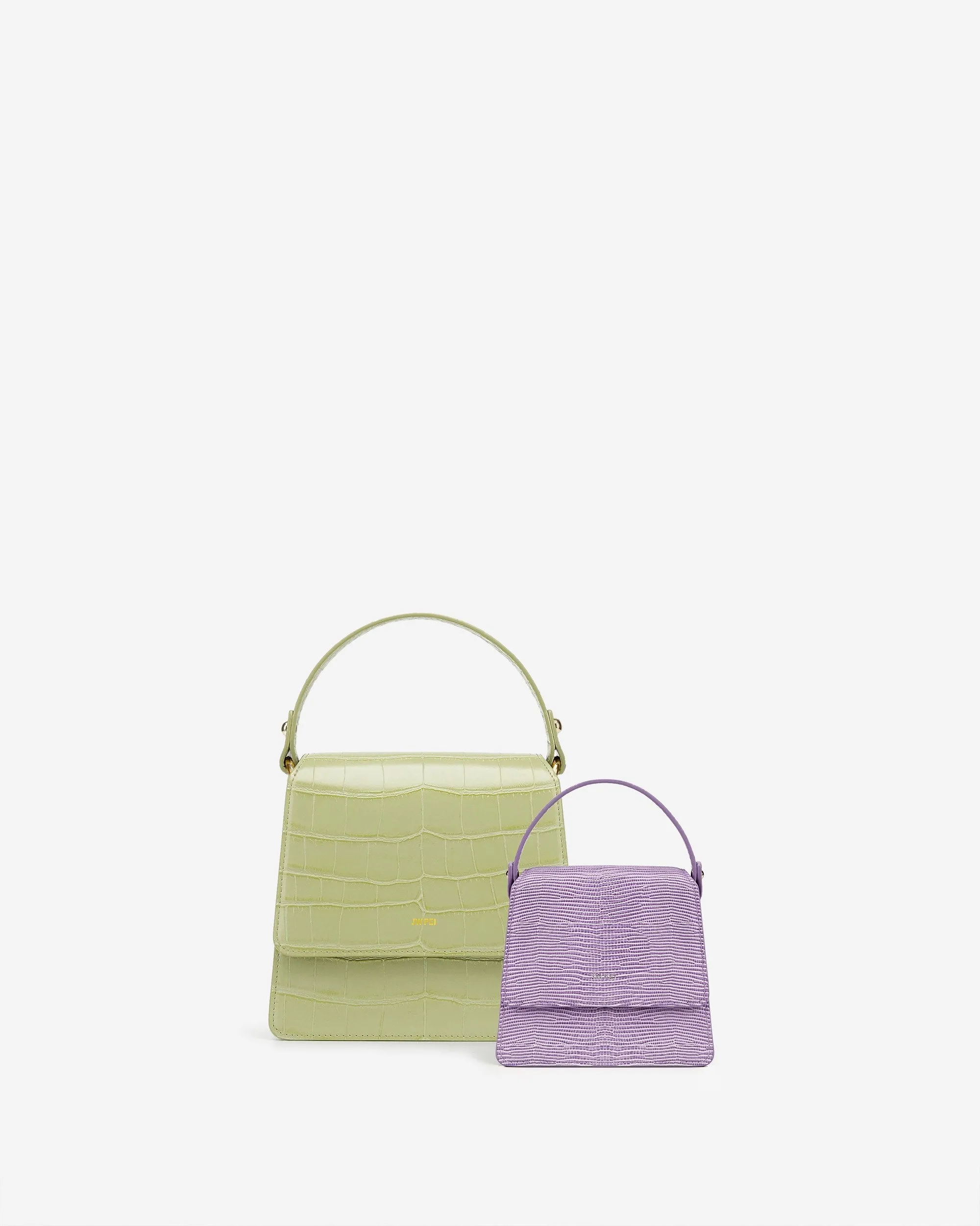 Fae Mini Top Handle Bag - Purple Lizard
