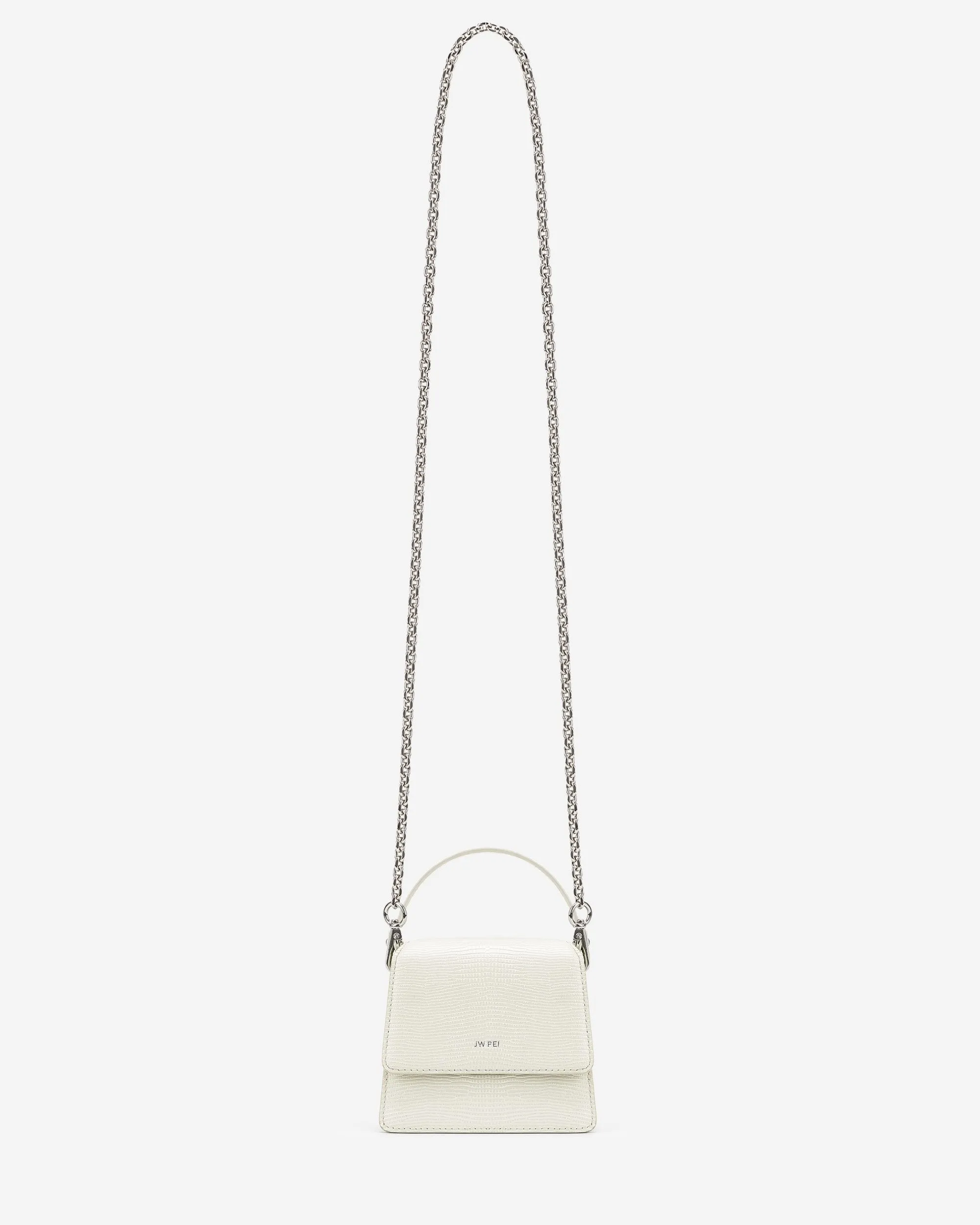 Fae Mini Top Handle Bag - White Lizard