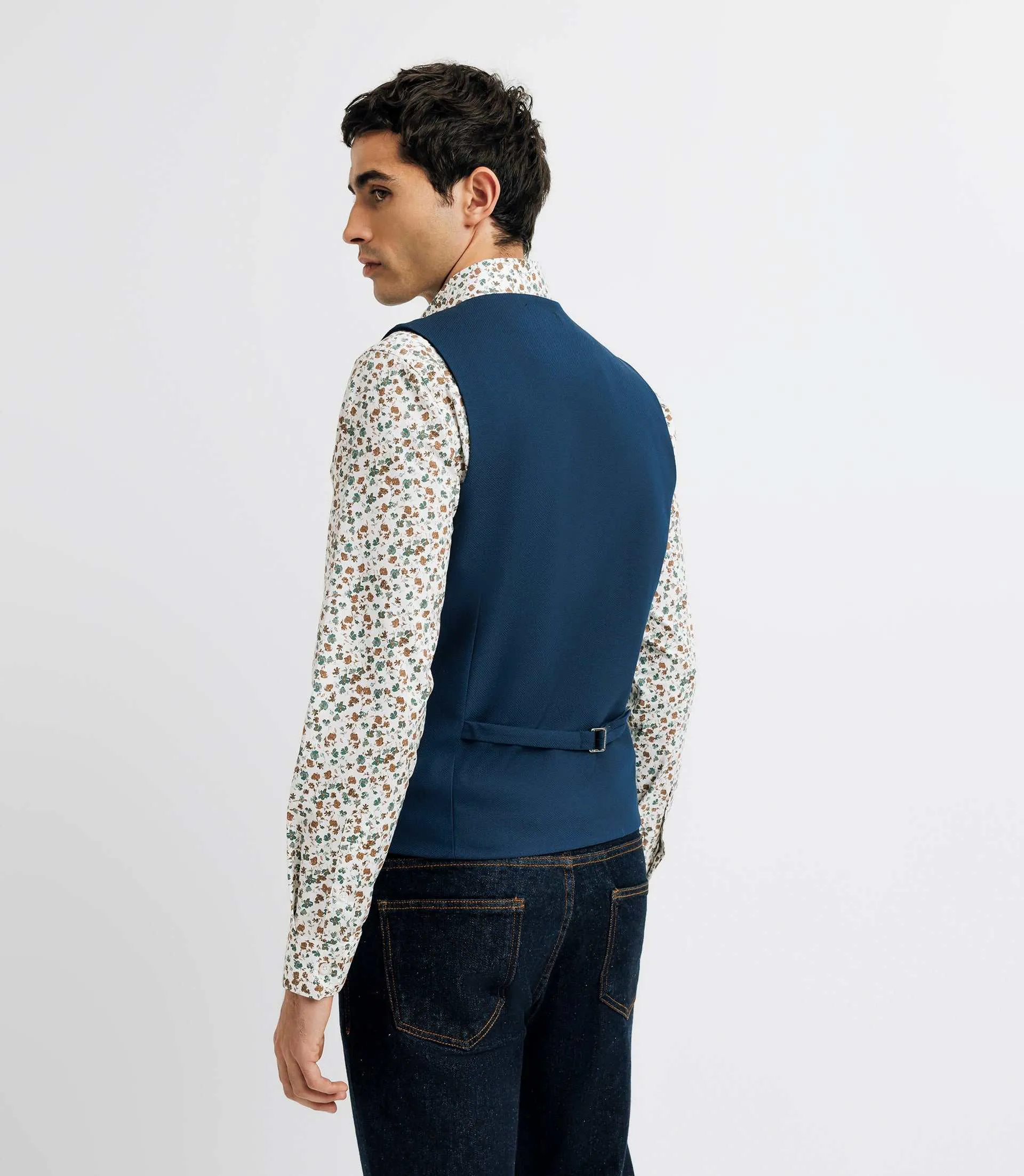 Gilet casual armuré marine