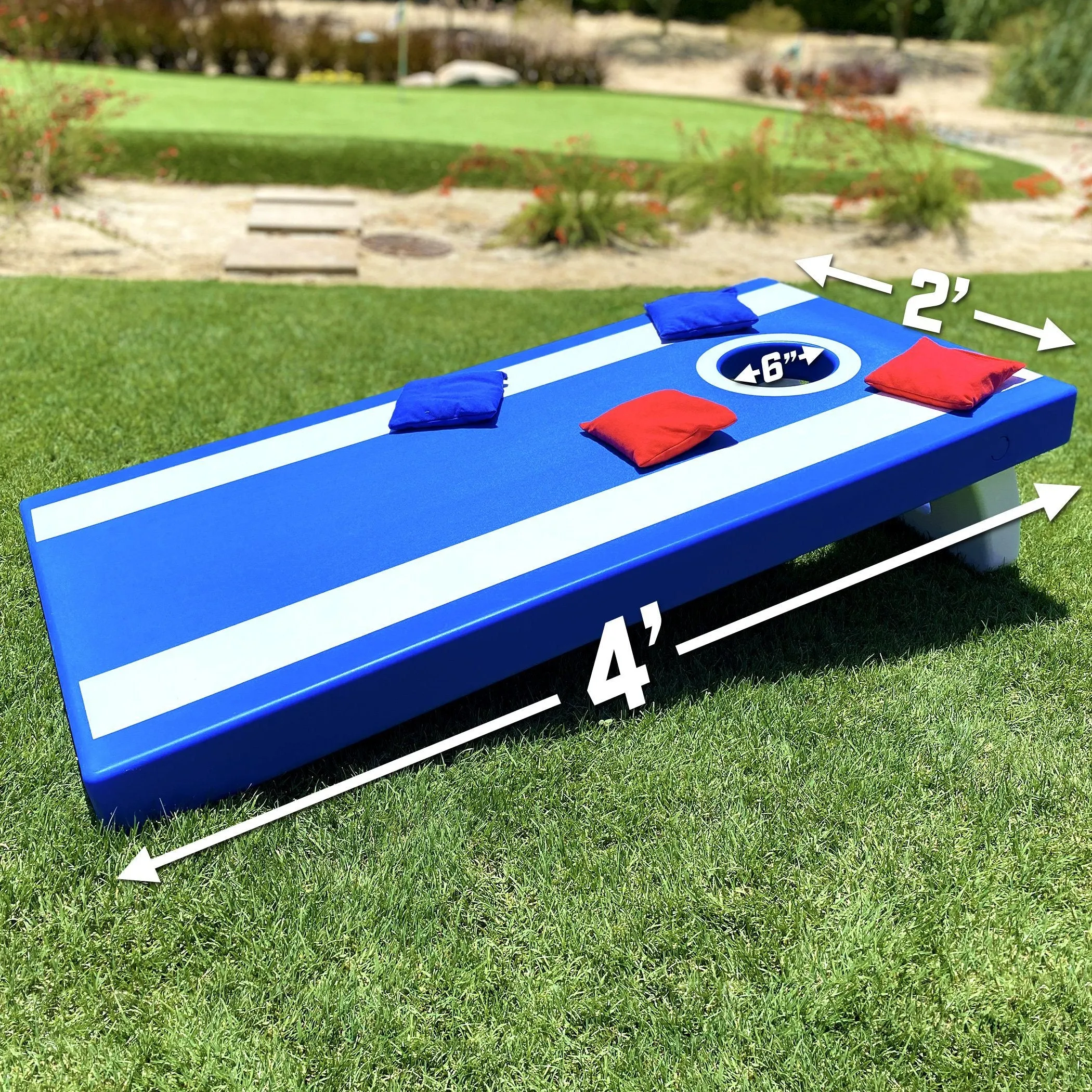 GoSports 4 ft x 2 ft All-Weather Cornhole Set - Blue