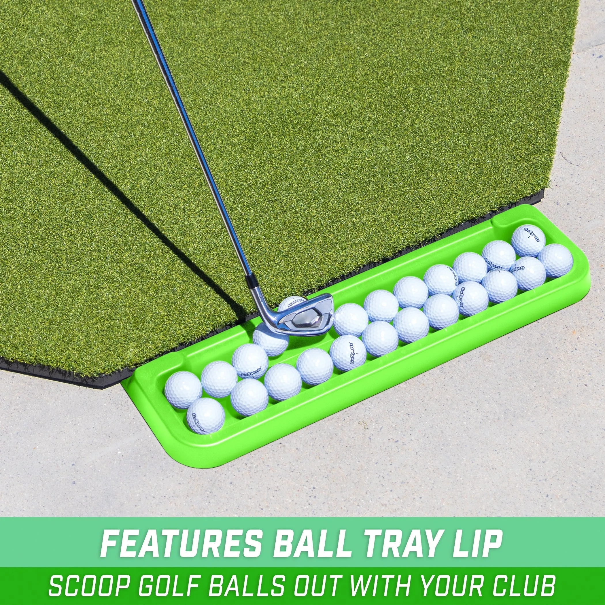 GoSports All-Weather Golf Ball Tray - 24 Ball Capacity - Green