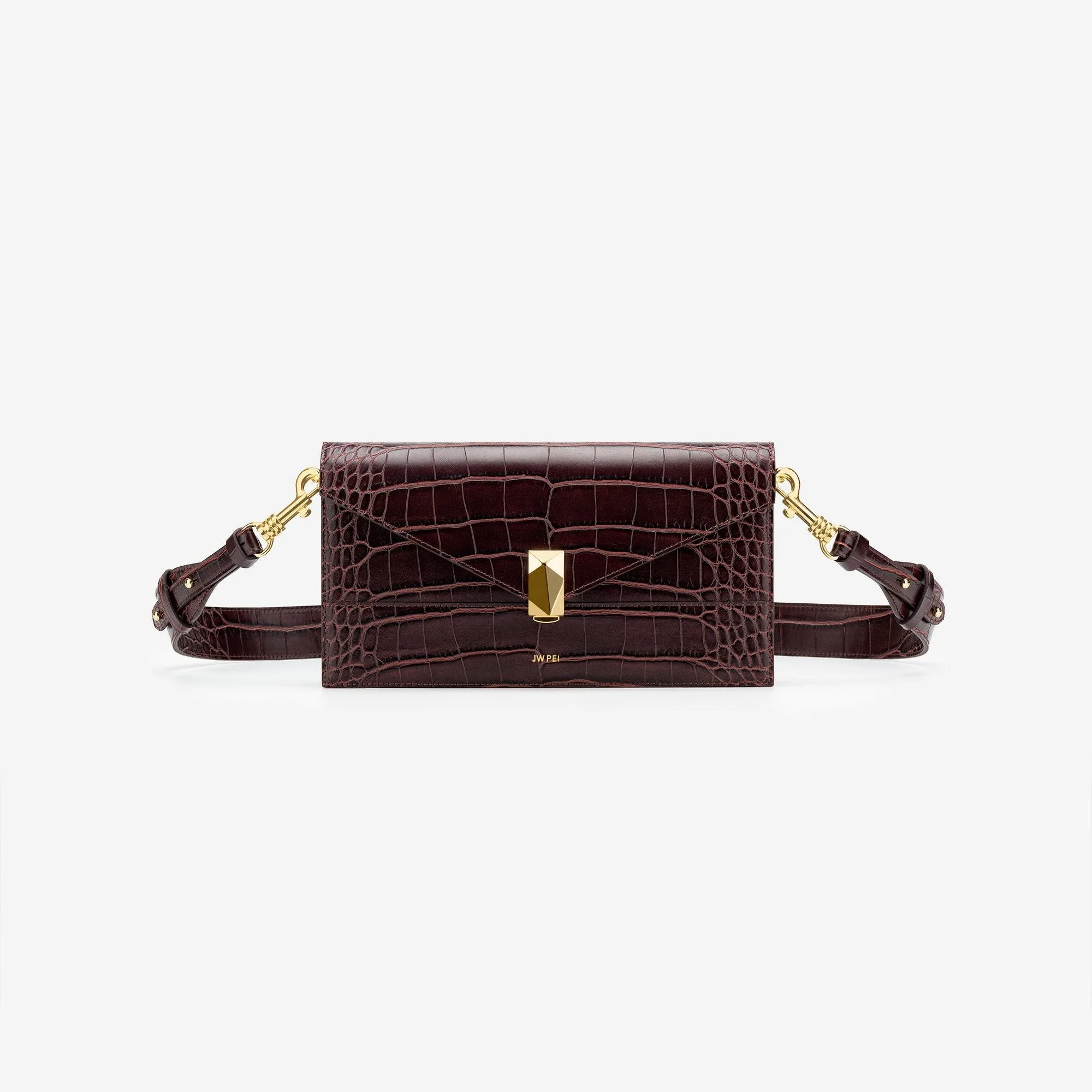 Jane Crossbody Bag - Brown Croc