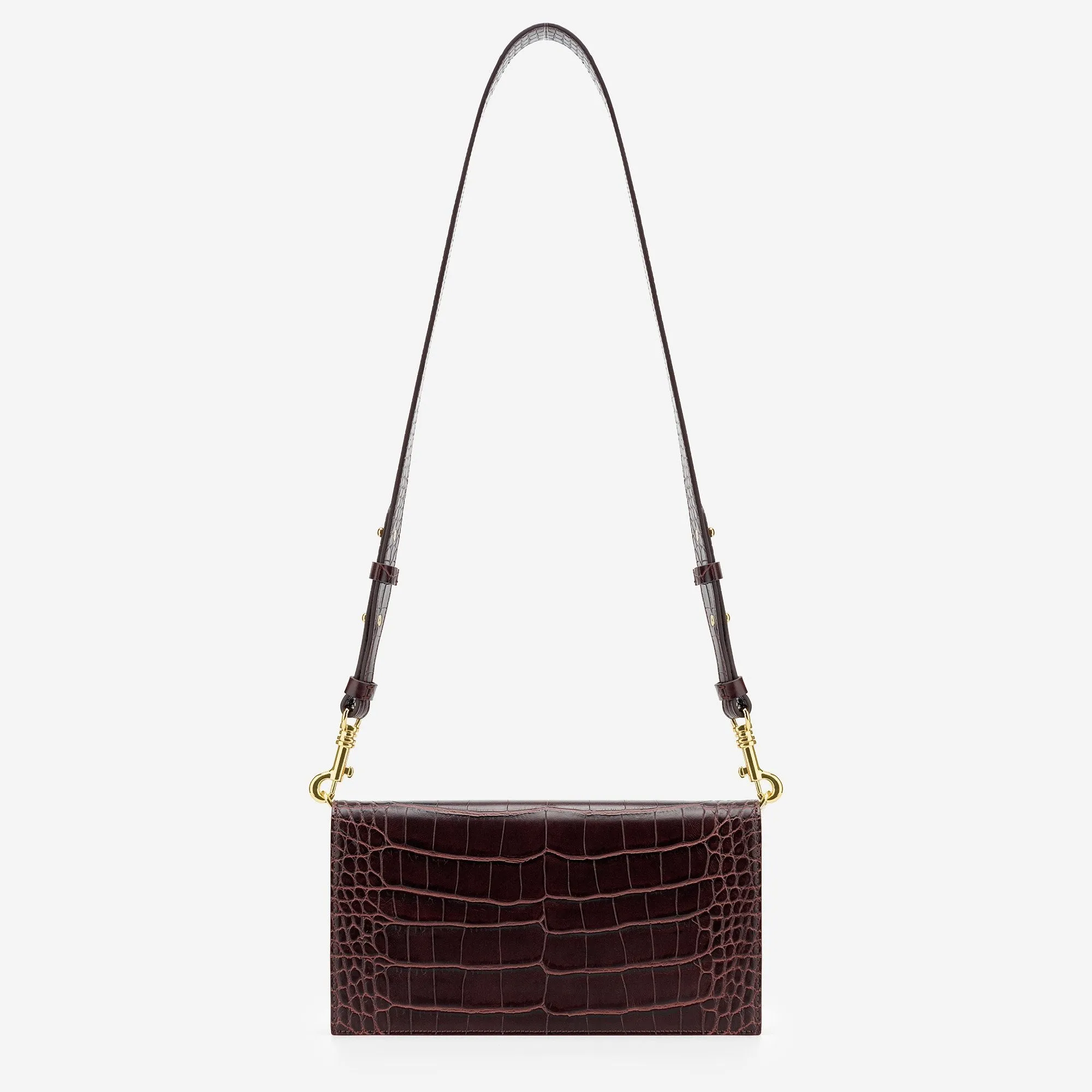 Jane Crossbody Bag - Brown Croc