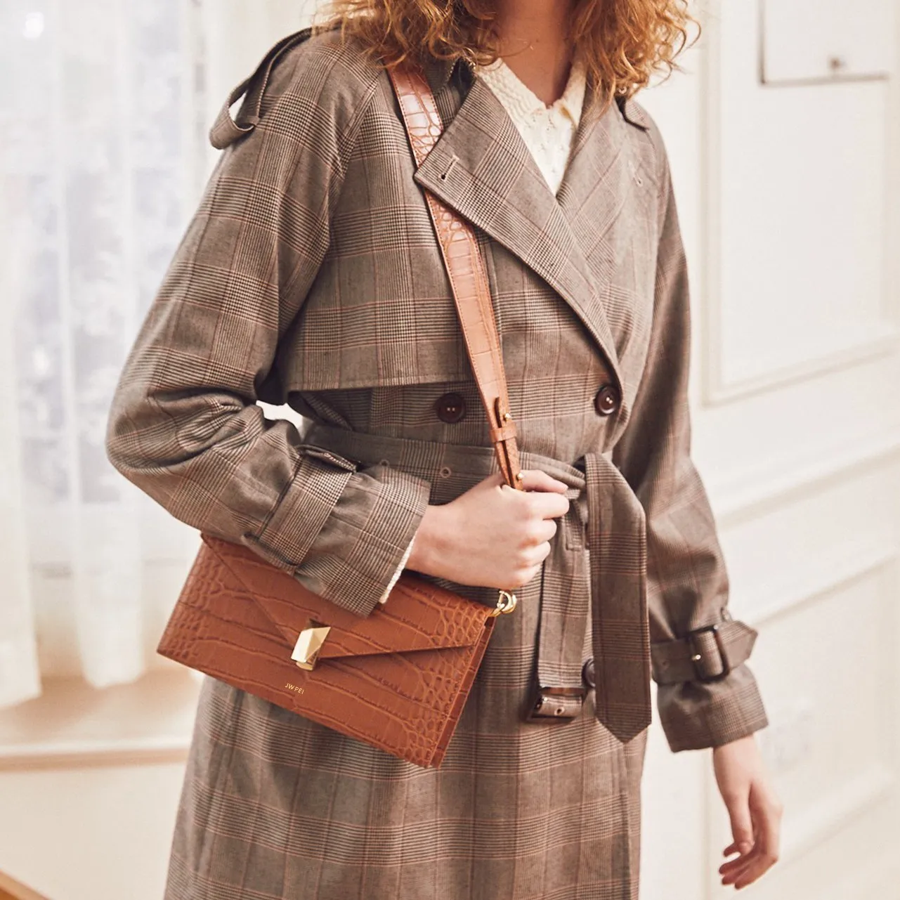 Jane Crossbody Bag - Toffee Croc