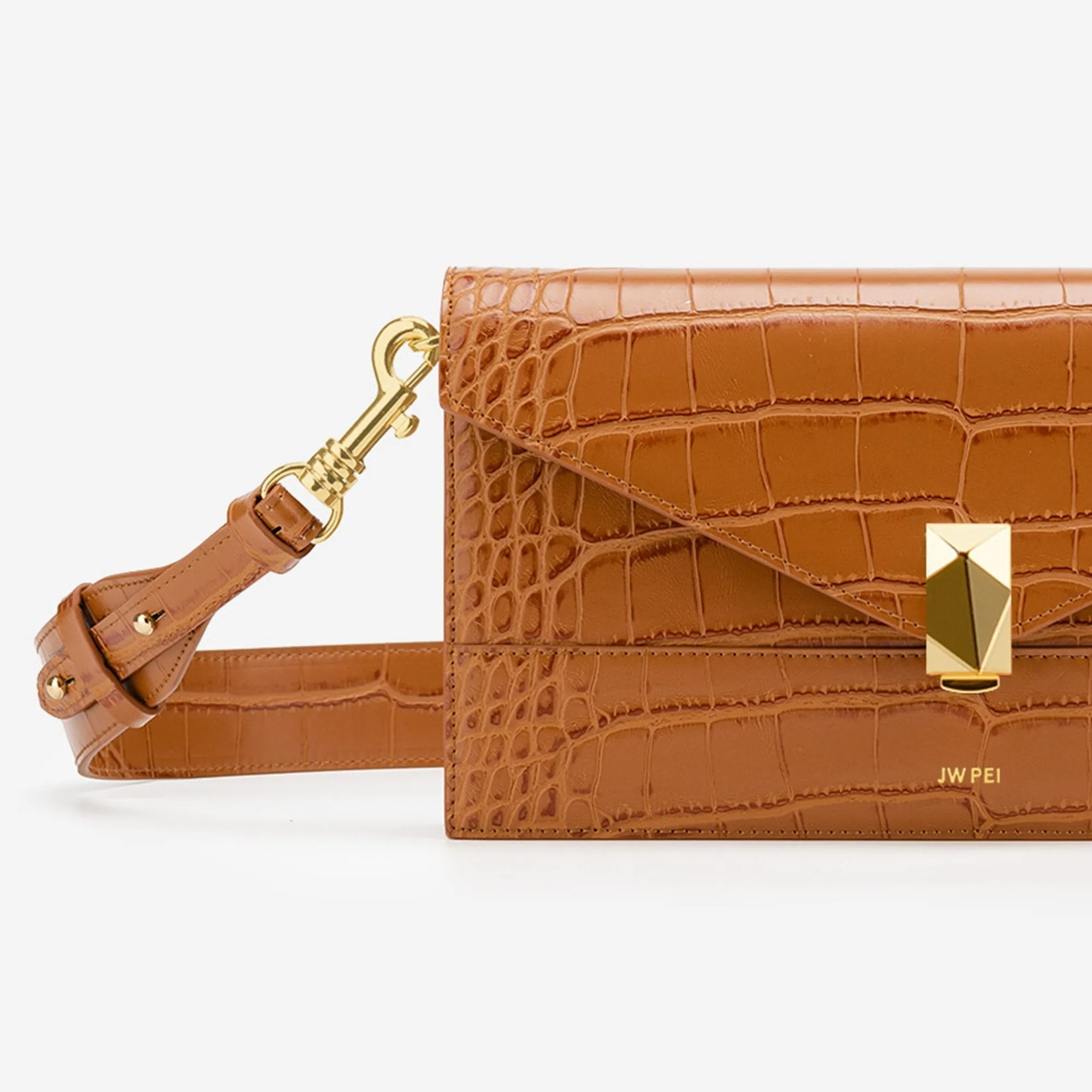 Jane Crossbody Bag - Toffee Croc
