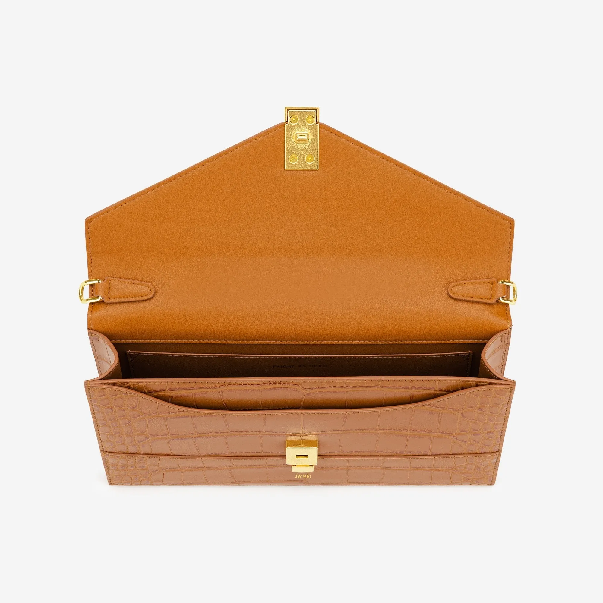 Jane Crossbody Bag - Toffee Croc