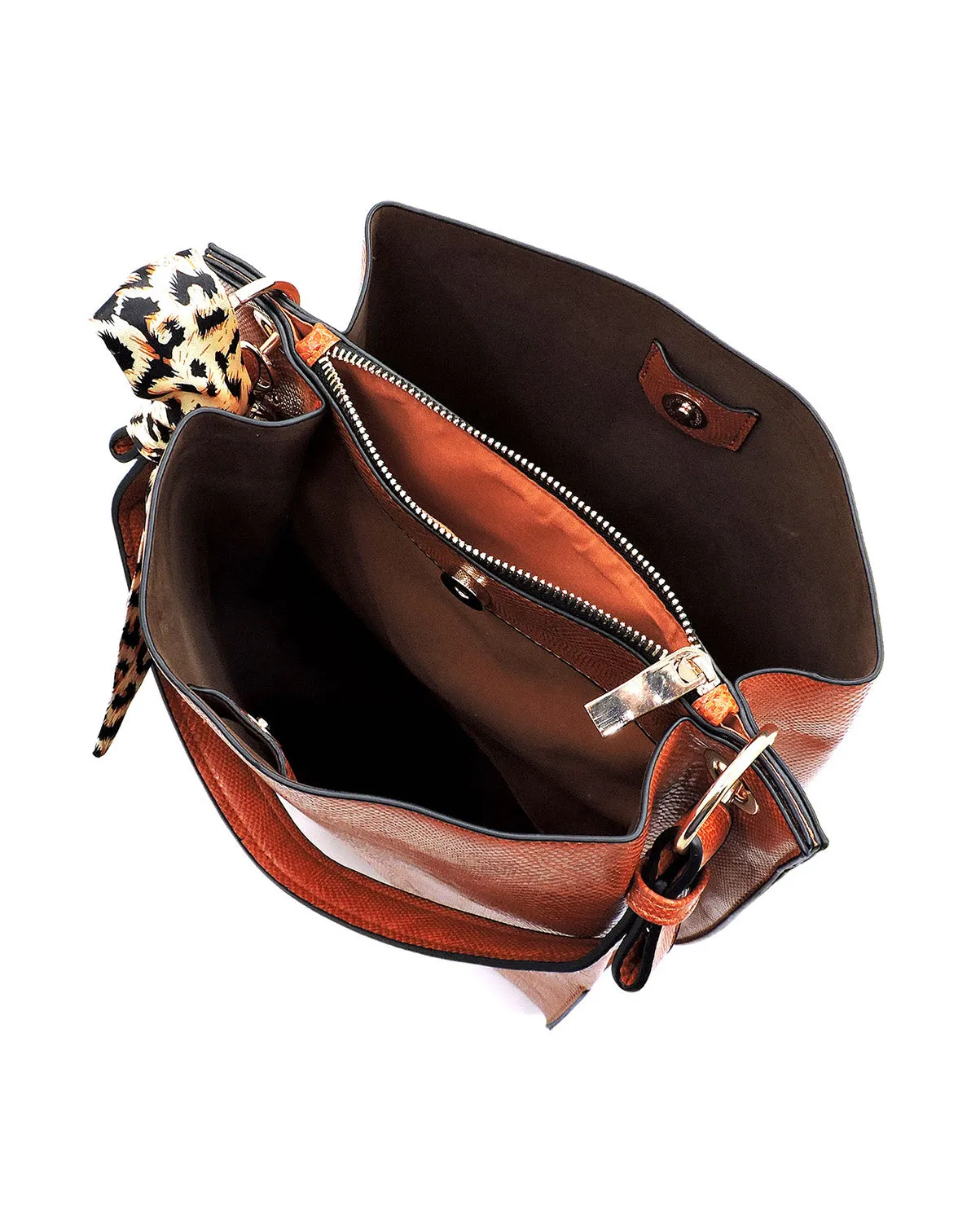 Leopard Bow Tassel Handbag - White