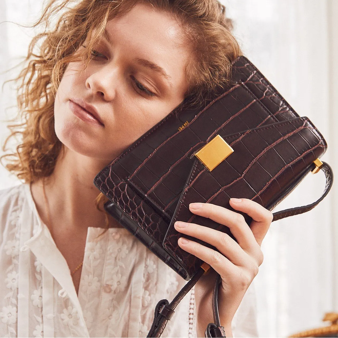 Lilian Bag - Brown Croc