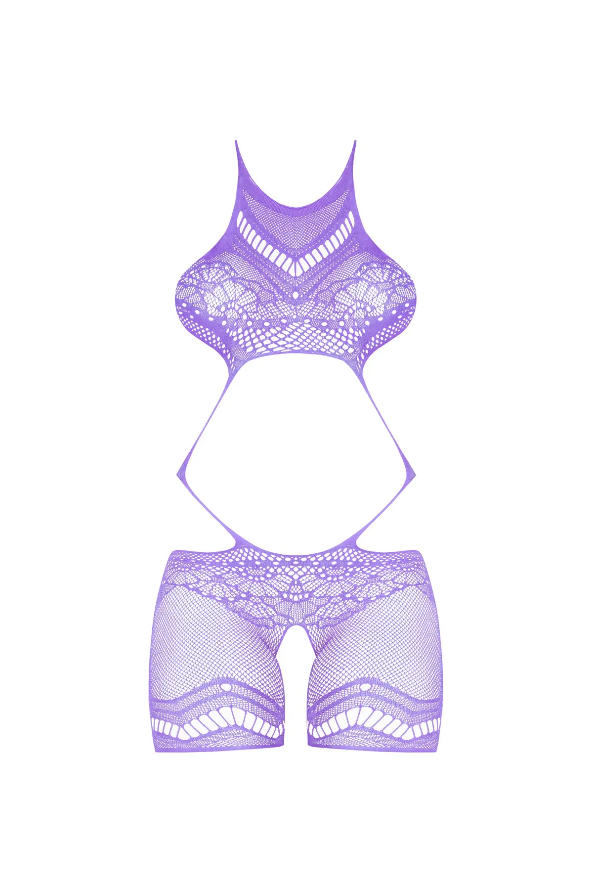 Magic Silk Seamless Crotchless Romper Lavender One Size