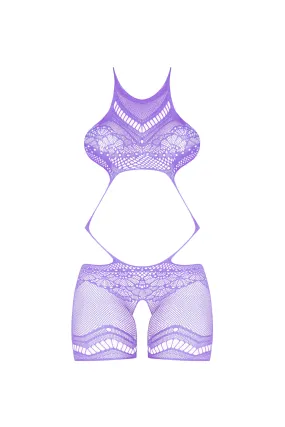 Magic Silk Seamless Crotchless Romper Lavender One Size