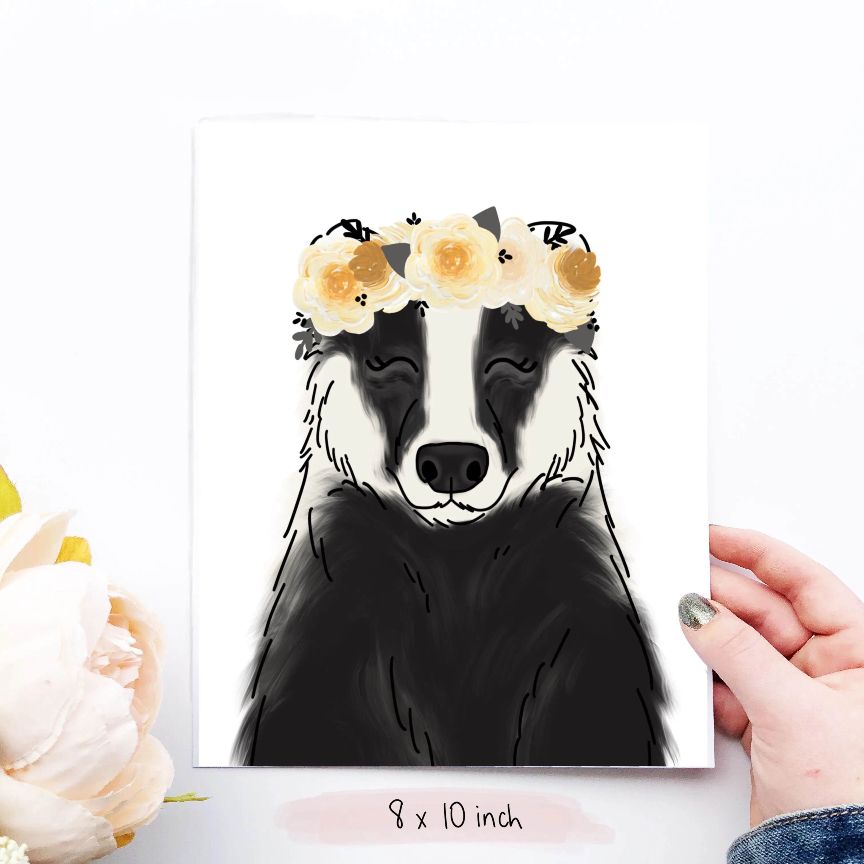 Magical Badger Art Print